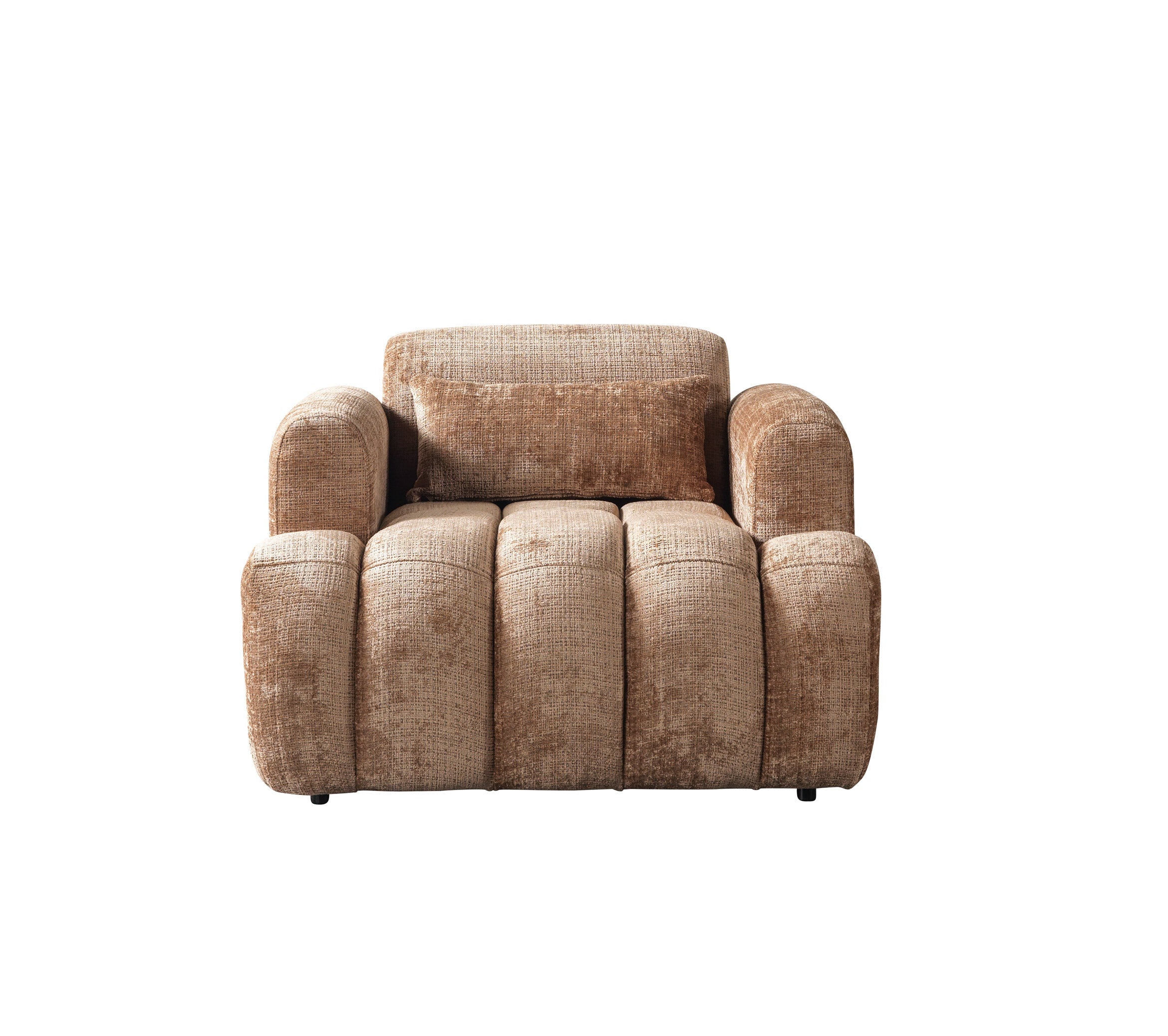Yulia Coffee Boucle Chair, view 4