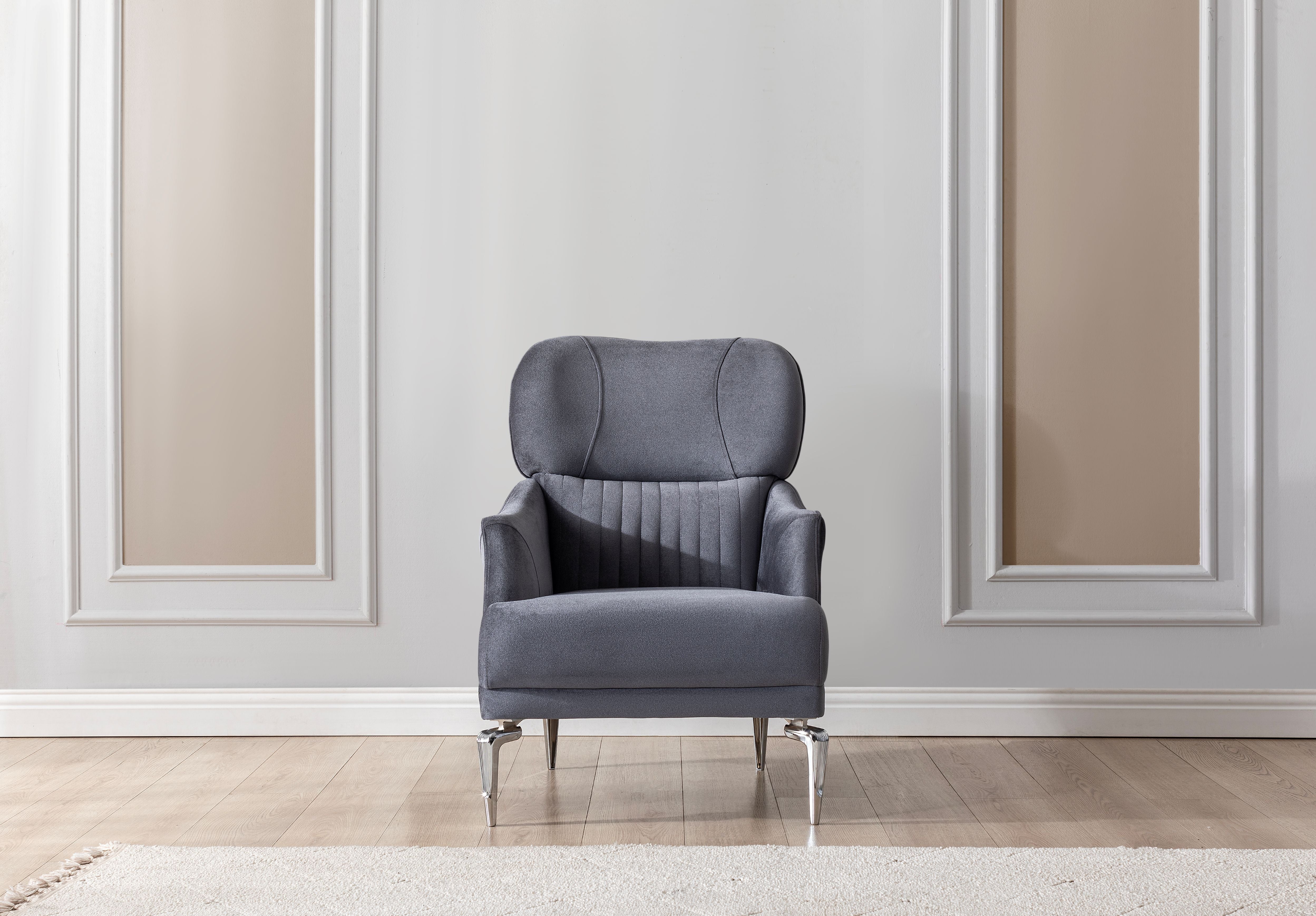 Angela Gray Velvet Sofa and Loveseat Set, view 9