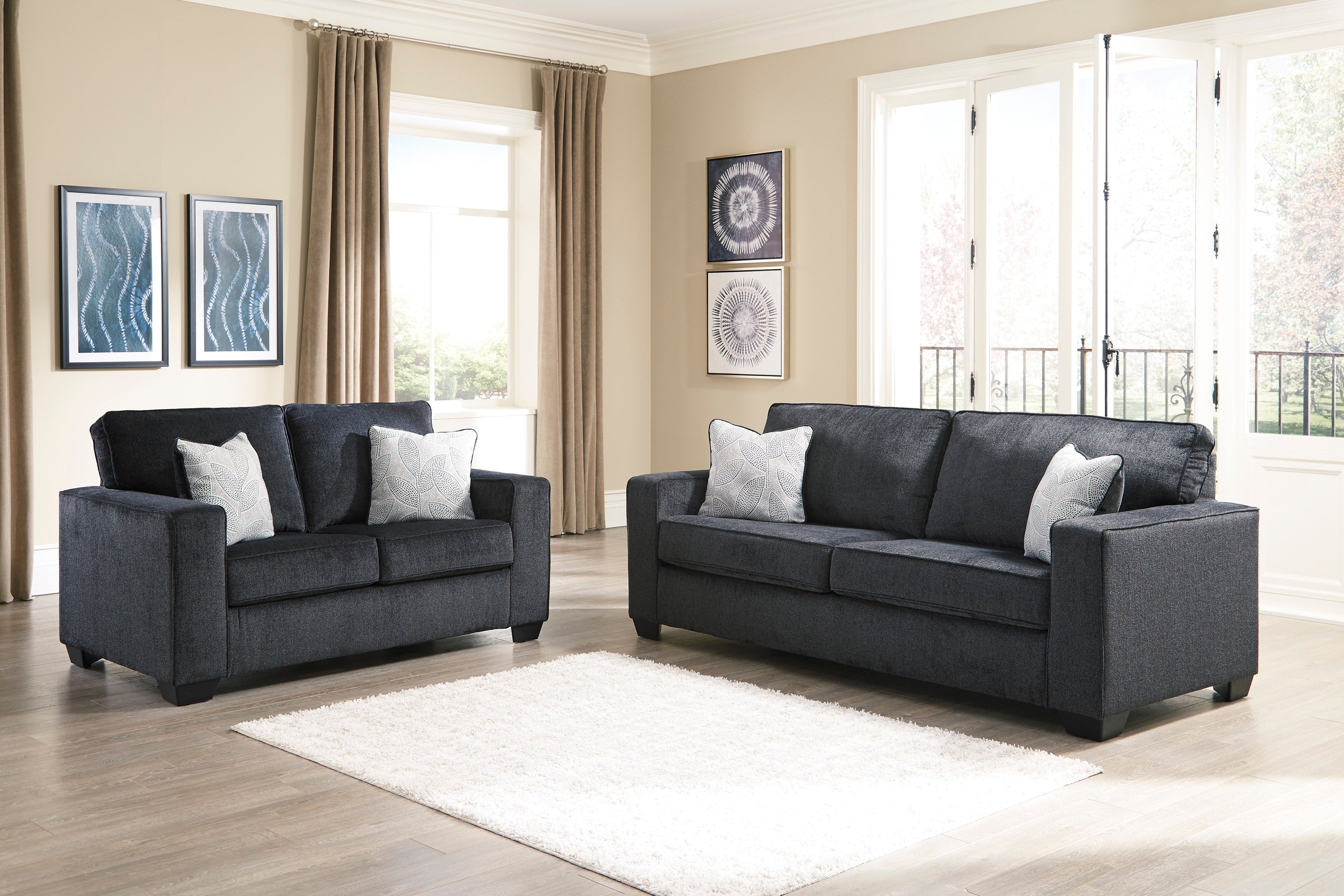 Ashley Slate Sofa & Loveseat Set, view 2
