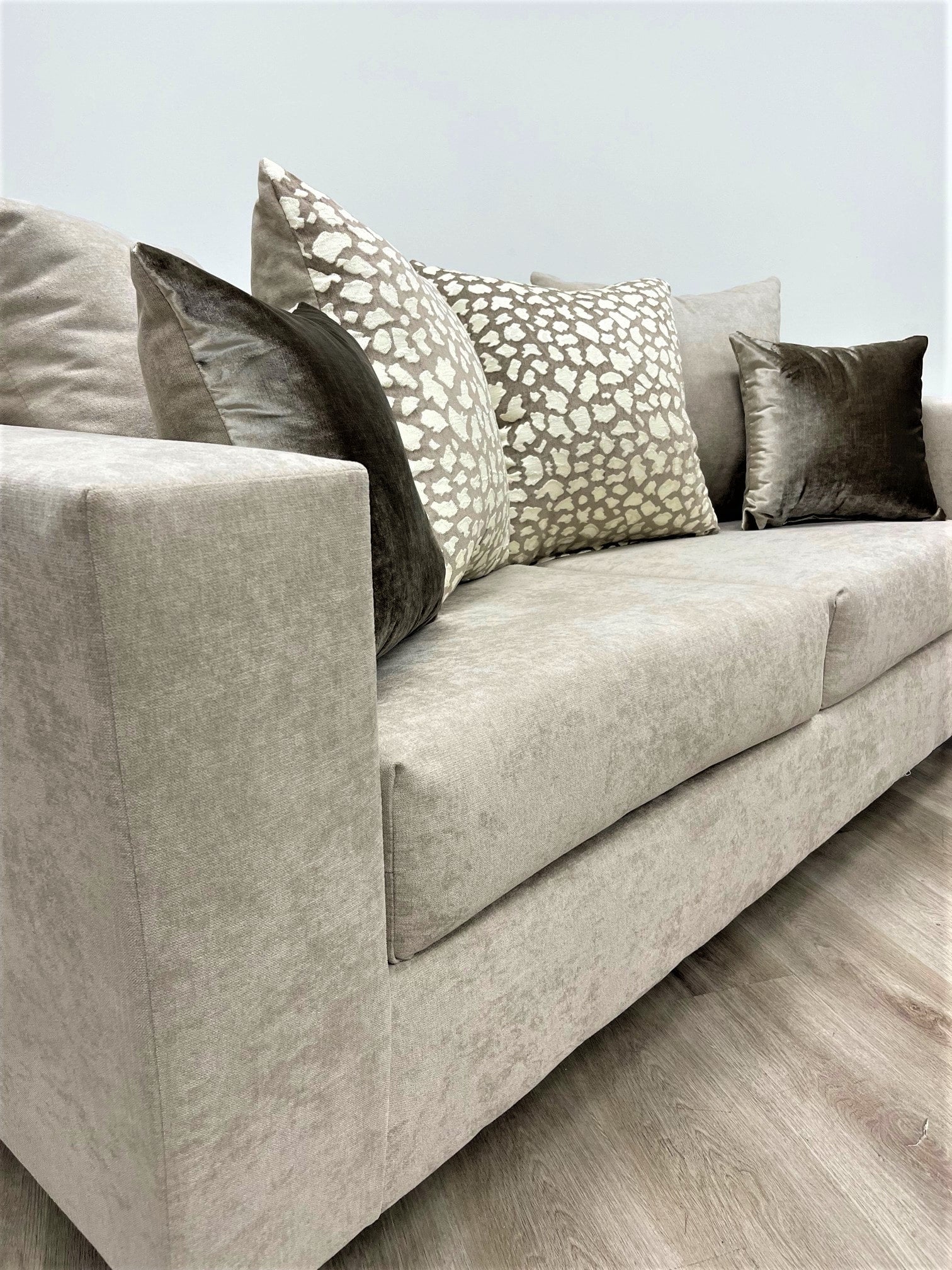 Hollywood Beige Chenille Sofa & Loveseat Set
