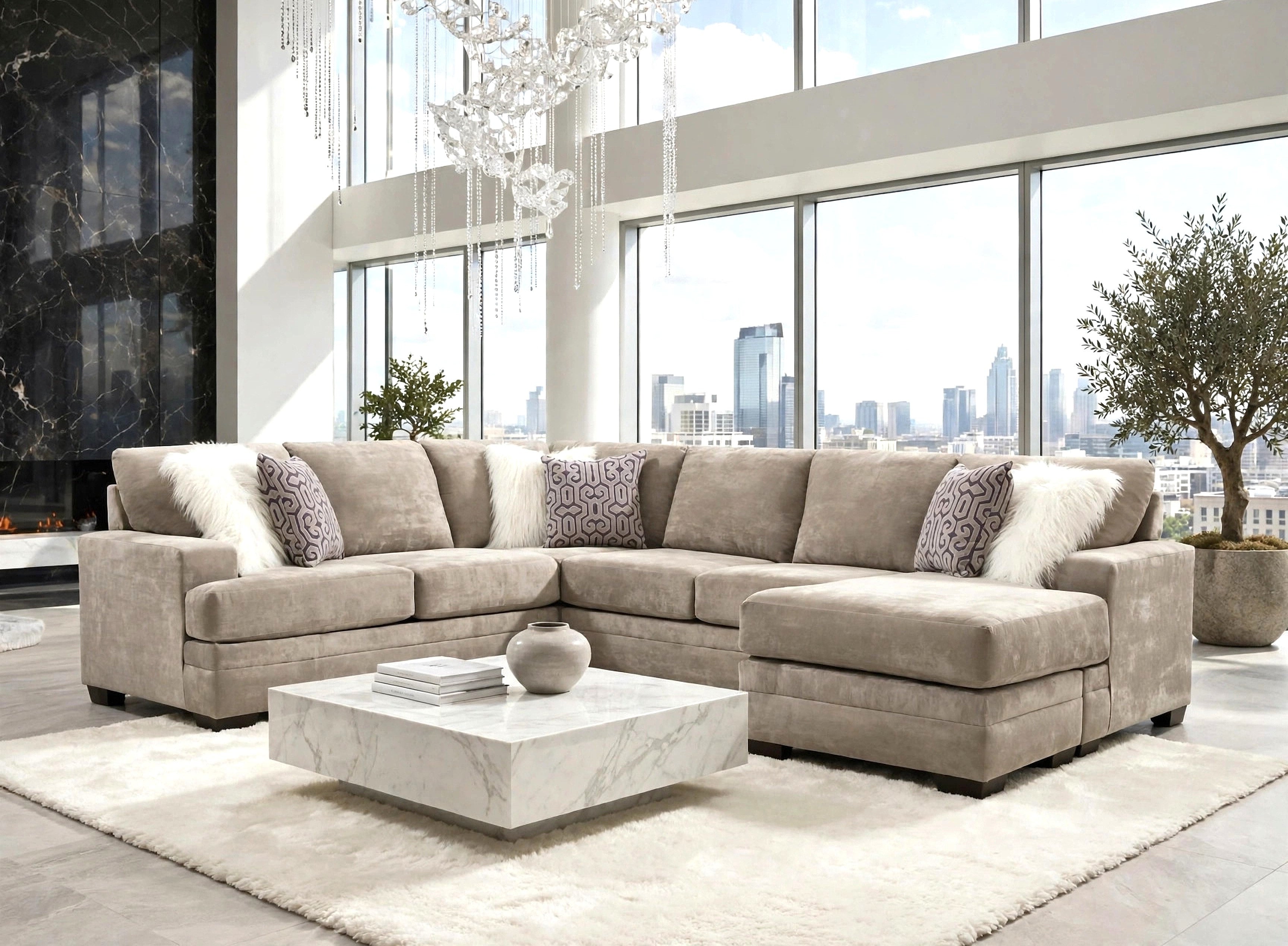 Hearth Cement Reversible Sectional
