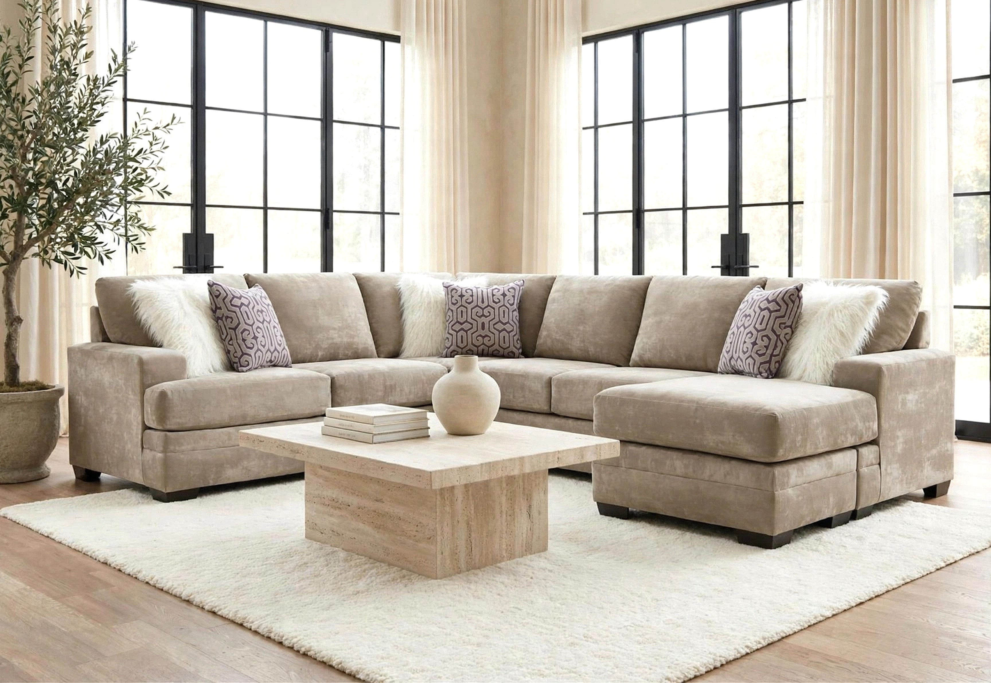 Hearth Cement Reversible Sectional, view 2