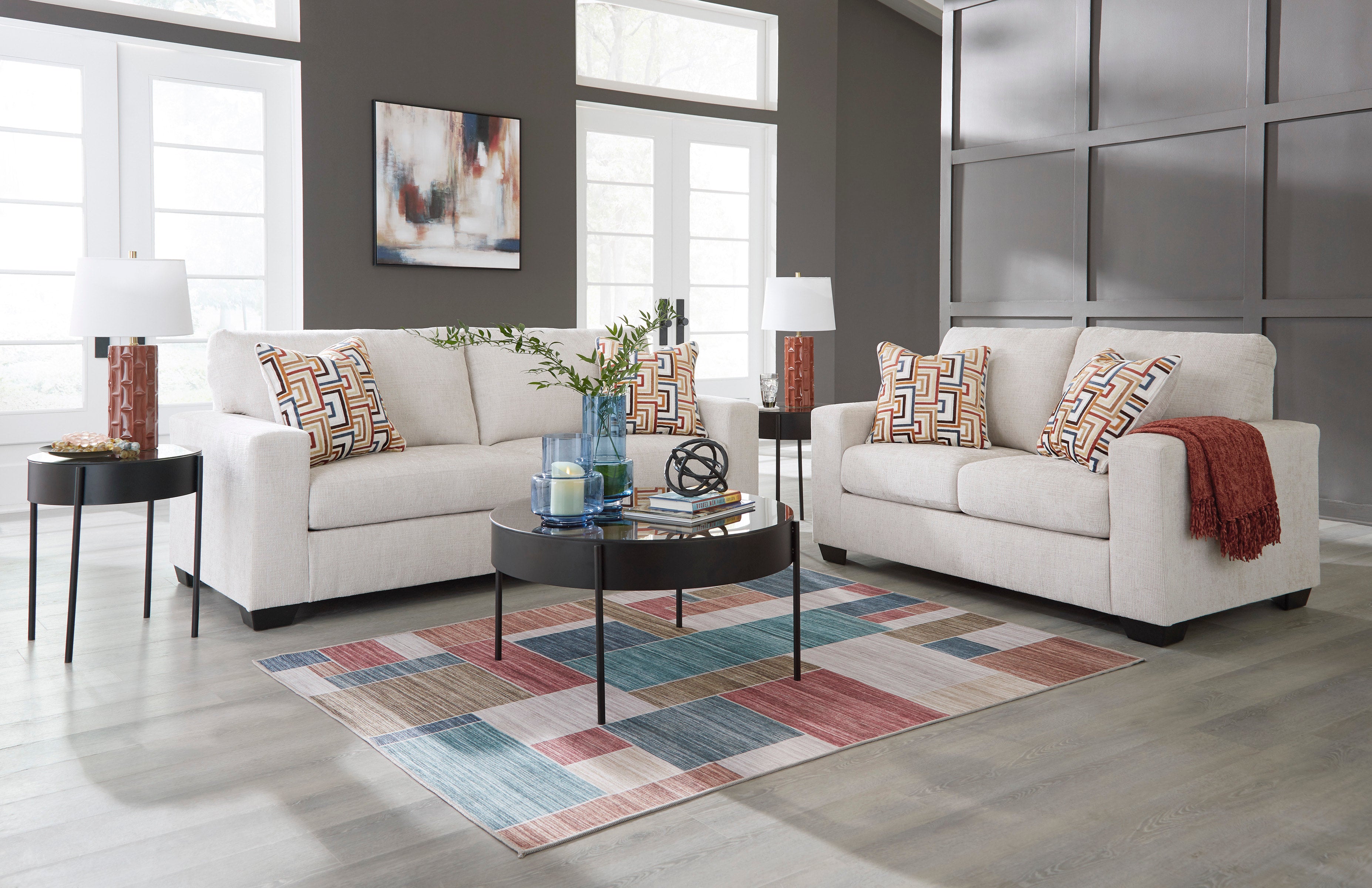 Ashley Stone Sofa & Loveseat Set