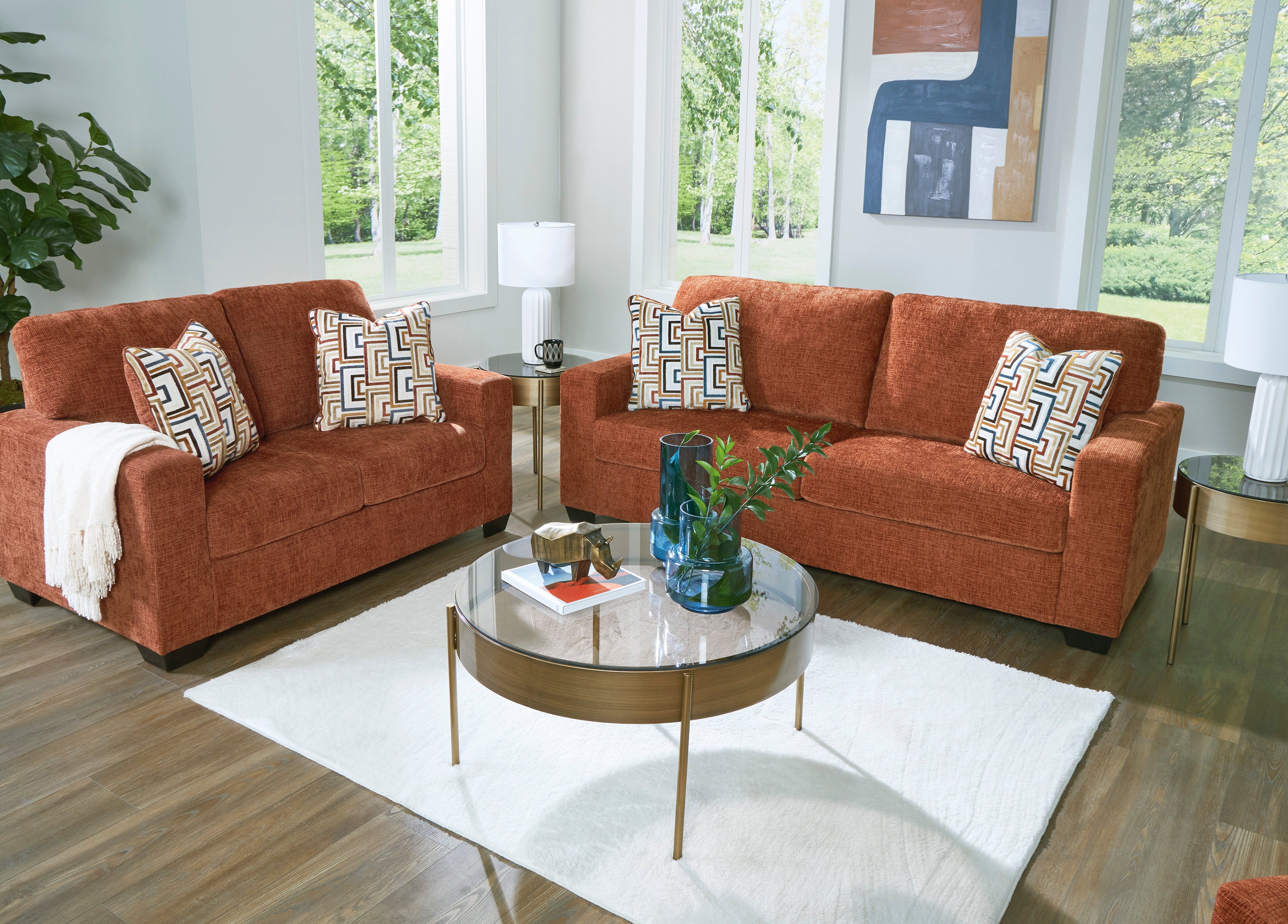 Ashley Spice Sofa & Loveseat Set, view 3