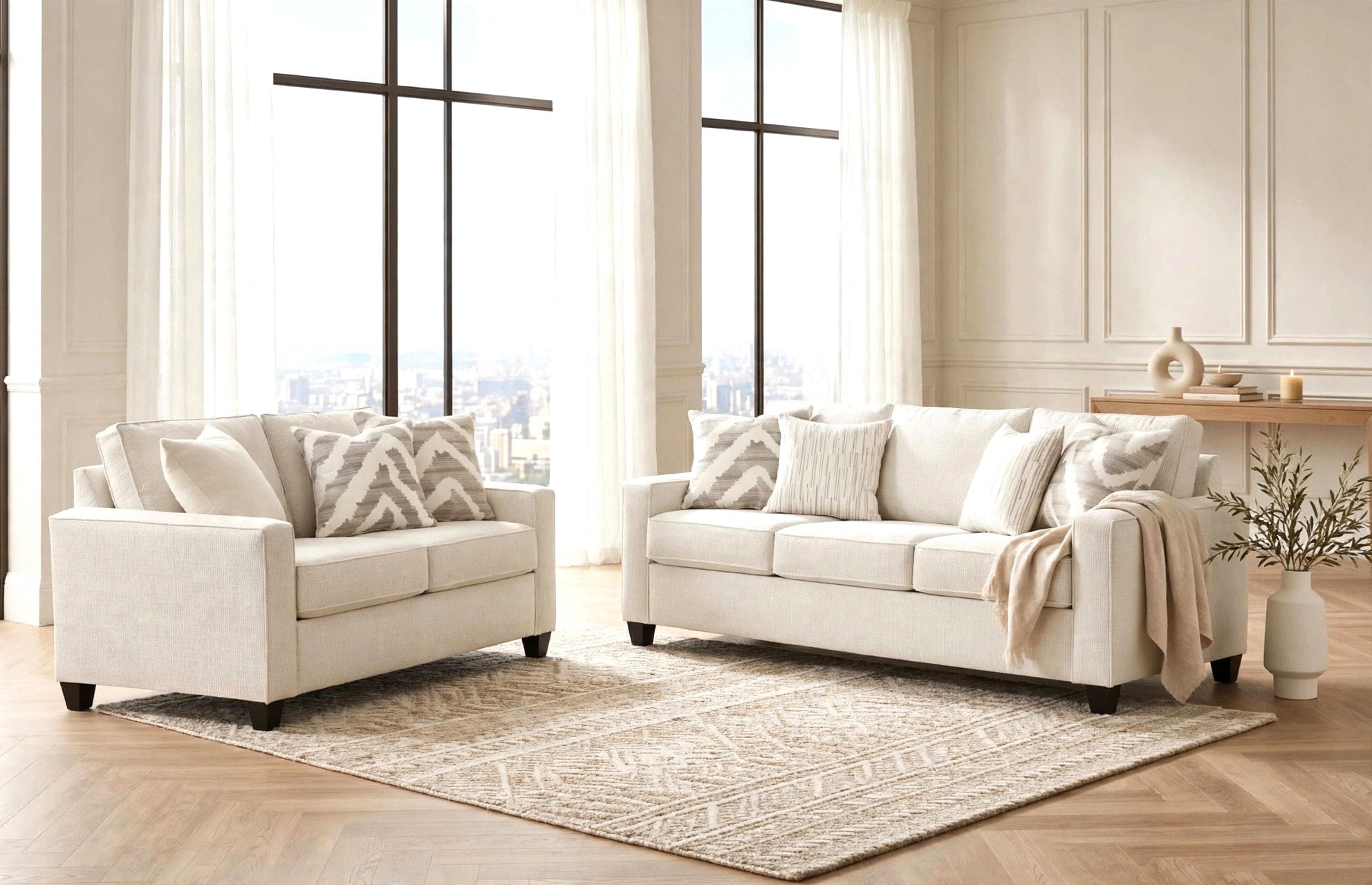 Behold Carmine Pebble Sofa & Loveseat Set, view 4