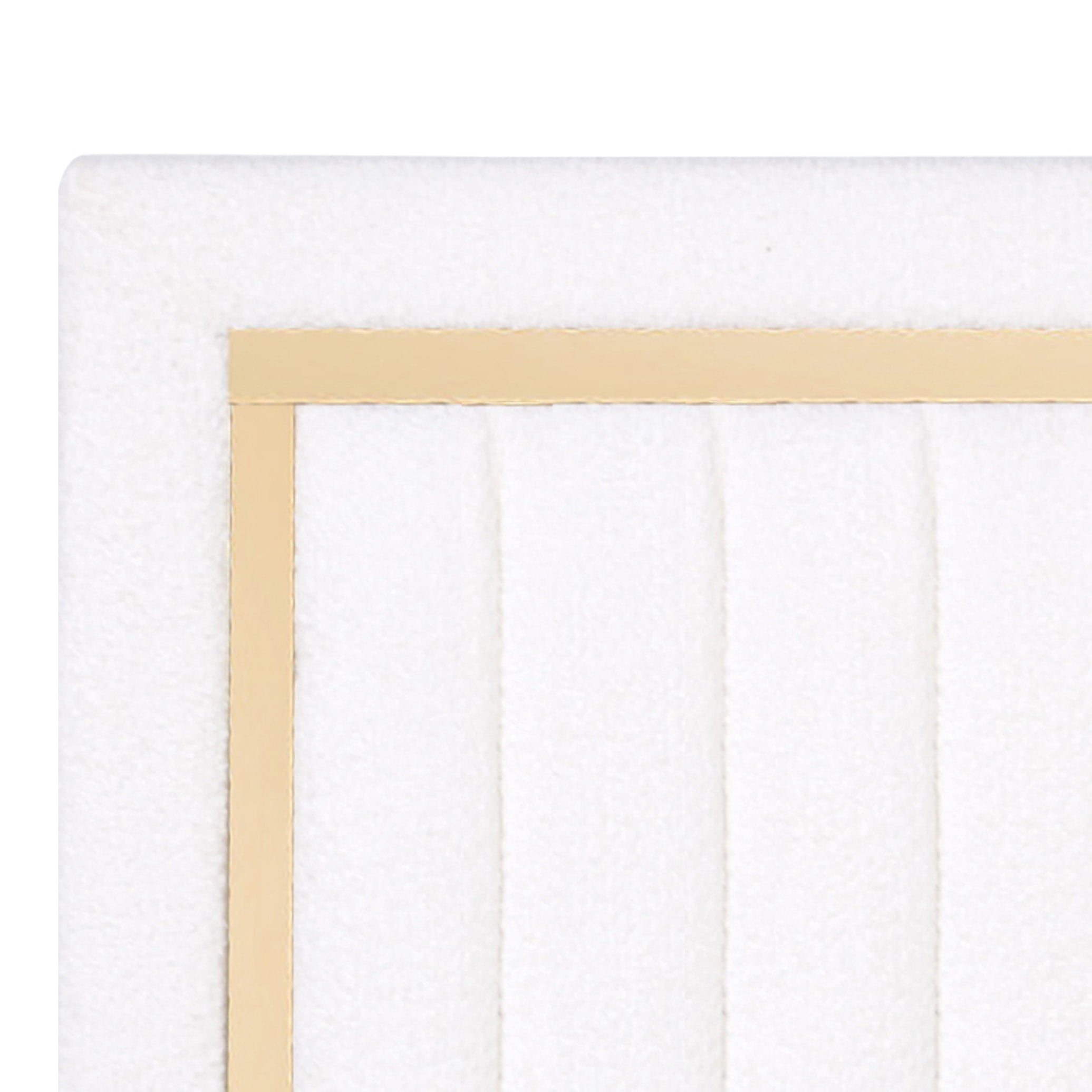 Off-White Boucle Platform Bed, view 3