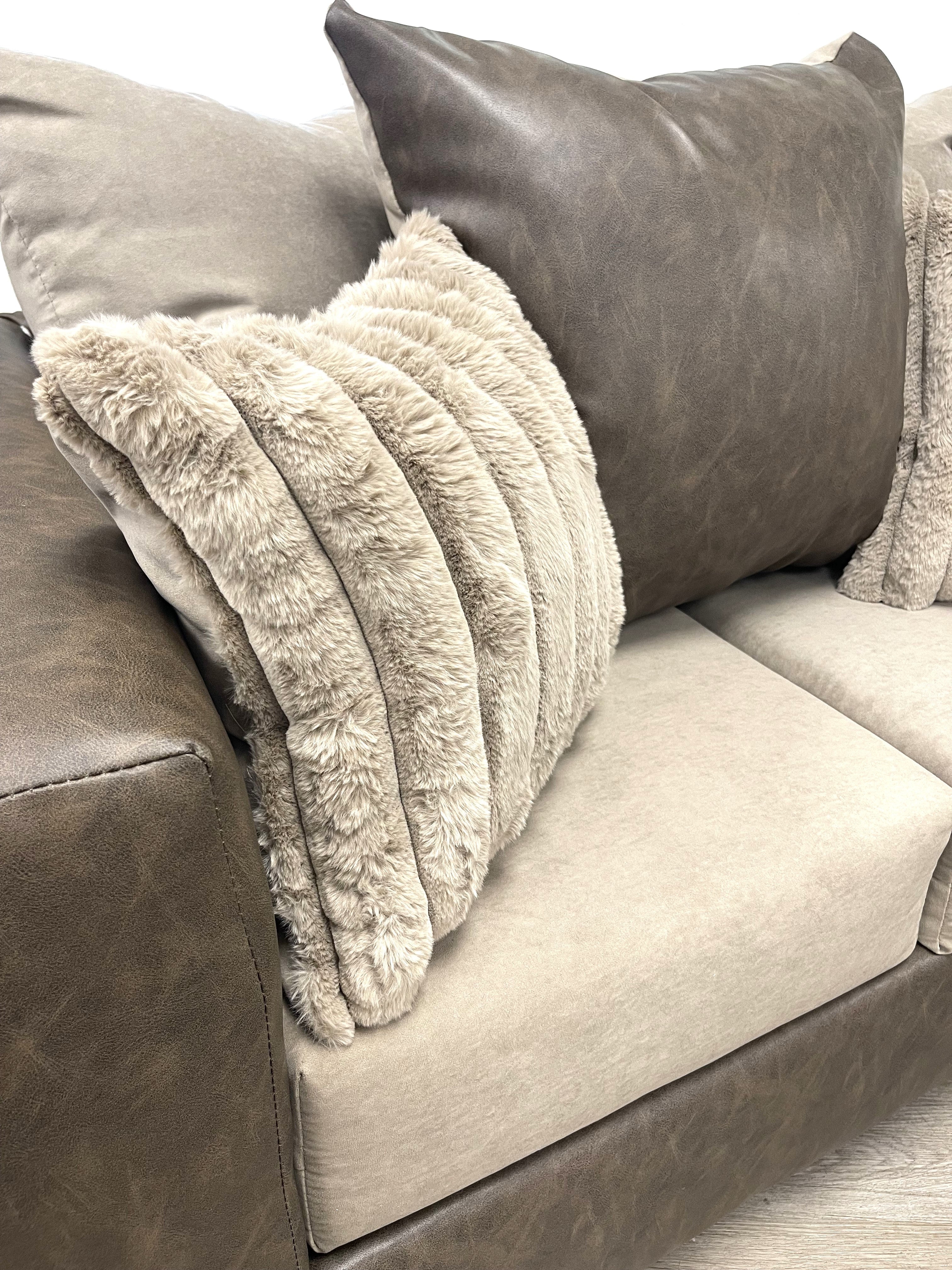 Latte Chenille Sofa & Loveseat Set