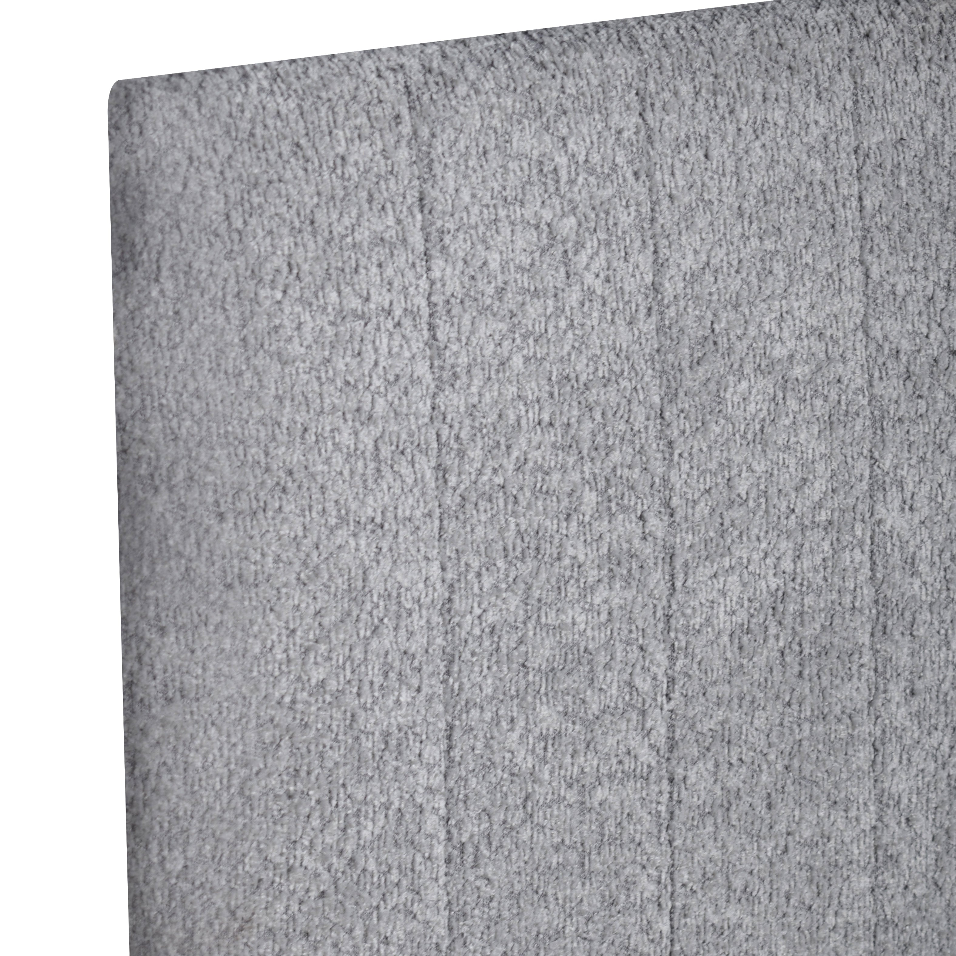 Light Gray Upholstered Panel Platform Bed, view 3