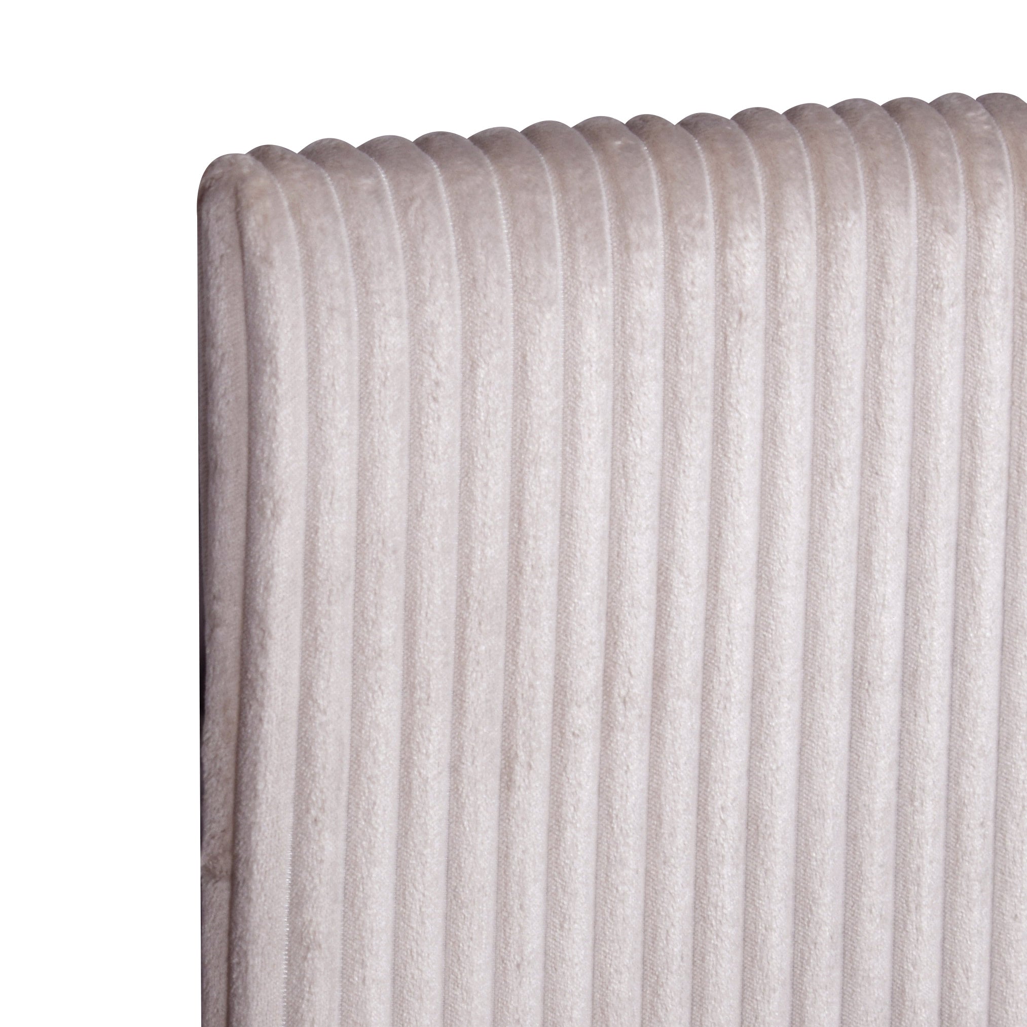 Beige Corduroy Platform Bed, view 4