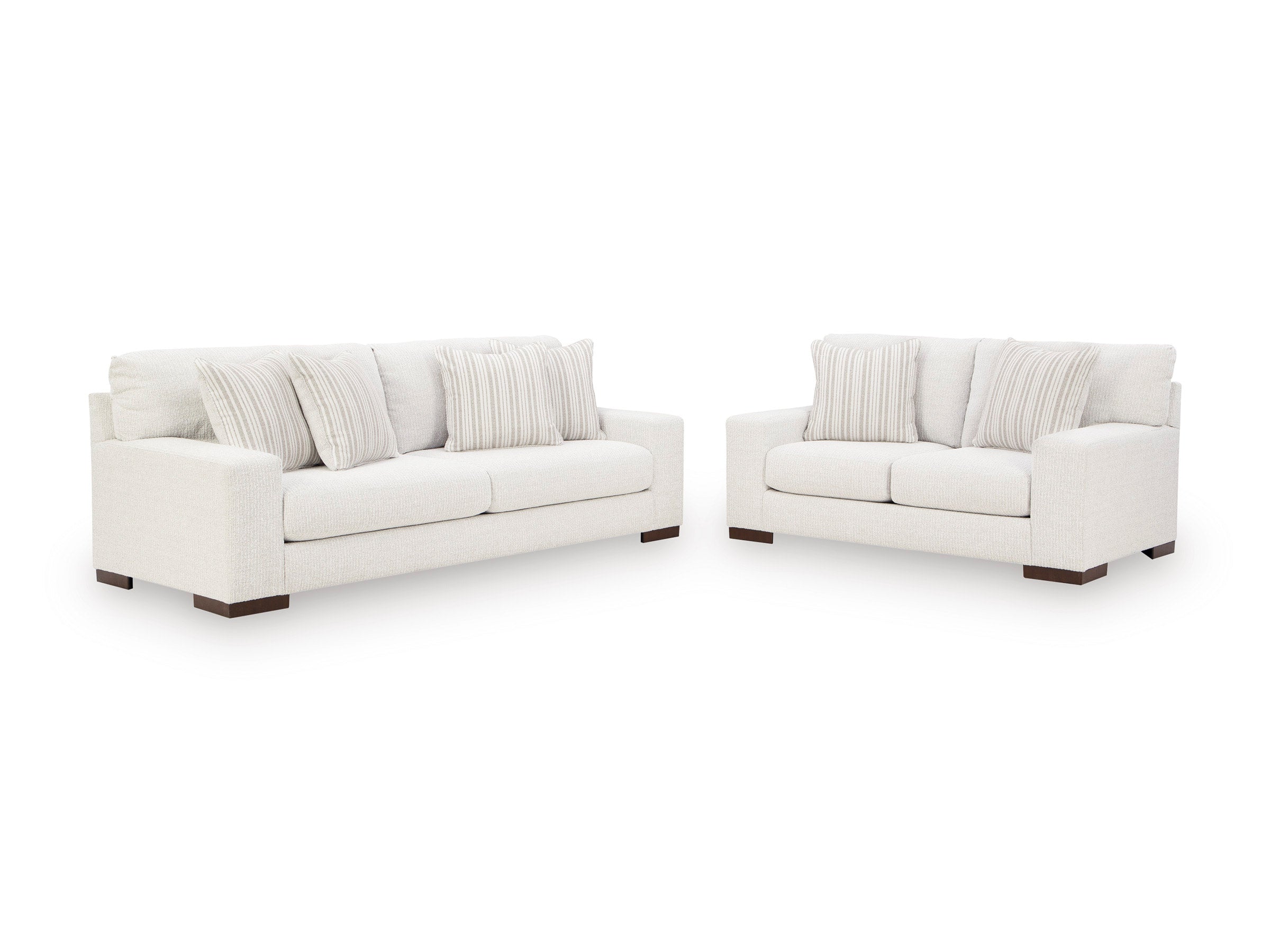 Ashley Frosted Performance Fabric Sofa & Loveseat Set, view 2