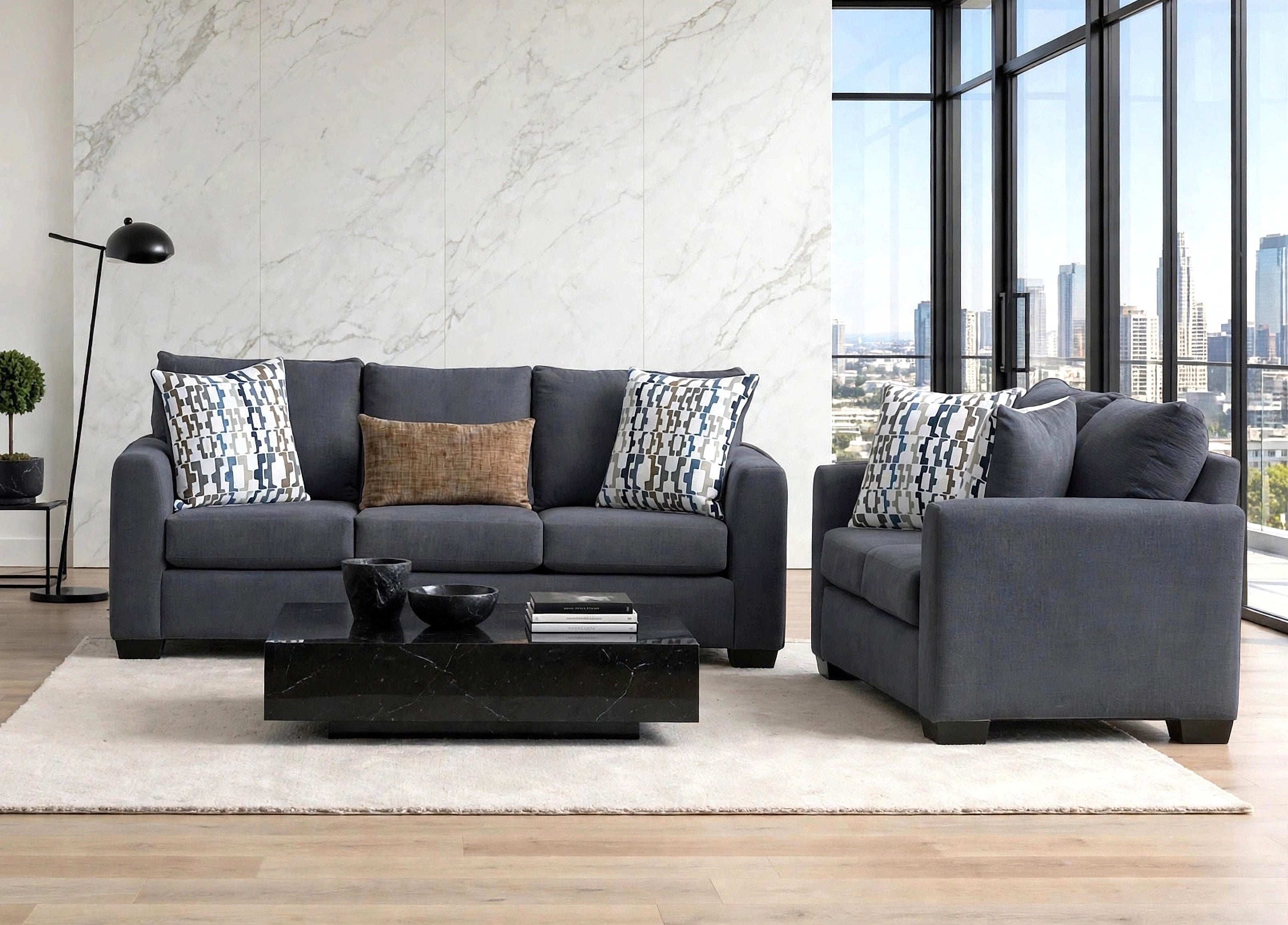 Behold Charcoal Sofa & Loveseat Set