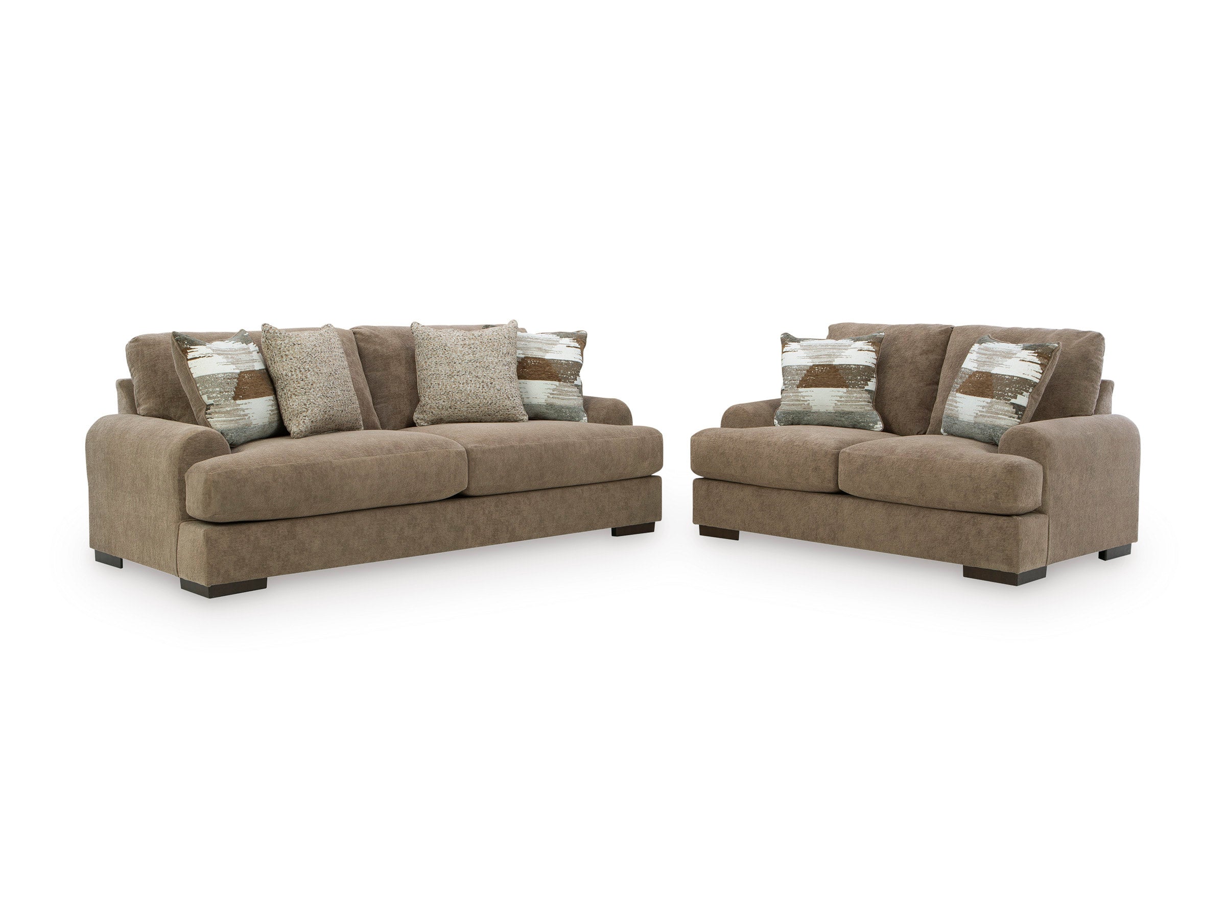 Ashley Pecan Oversized Sofa & Loveseat Set, view 2