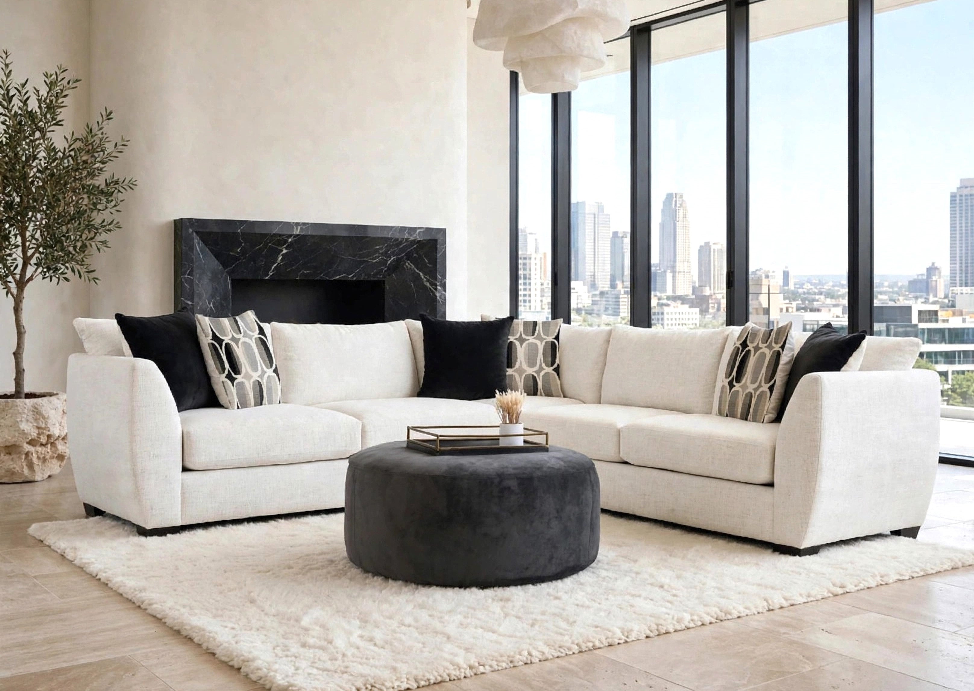 Behold Linen Chenille Sectional, view 2