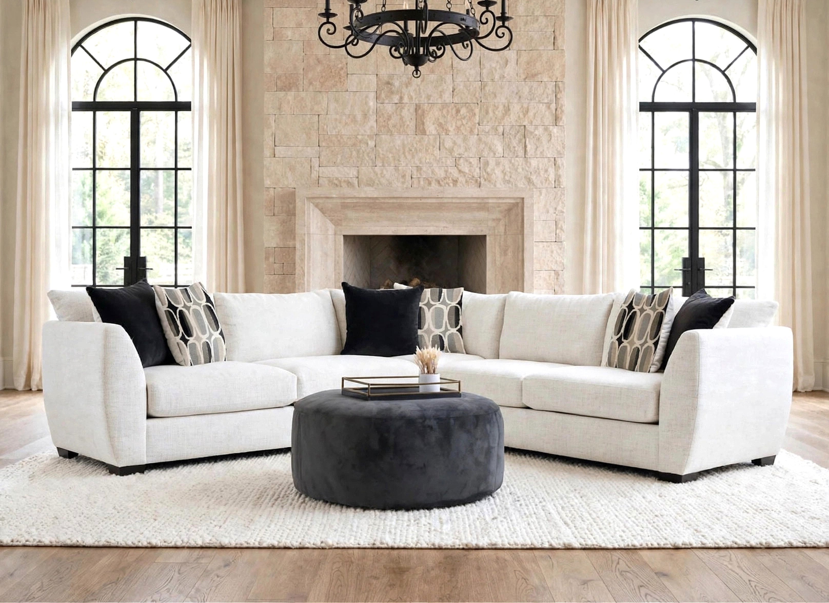 Behold Linen Chenille Sectional, view 3