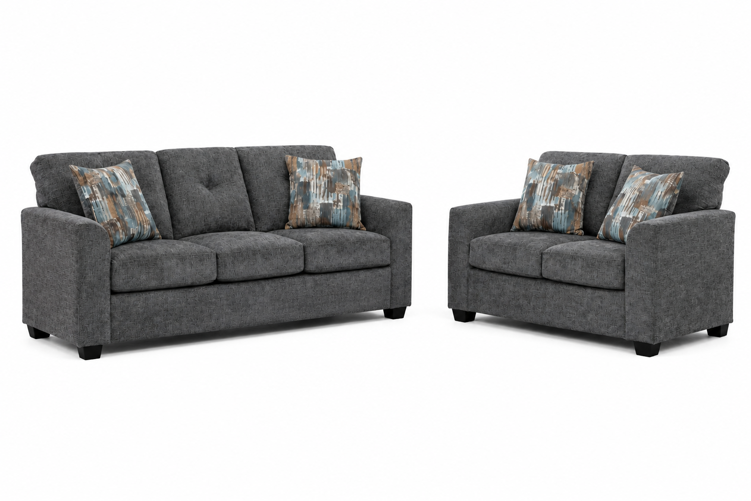 Washington Gray Sofa & Loveseat Set