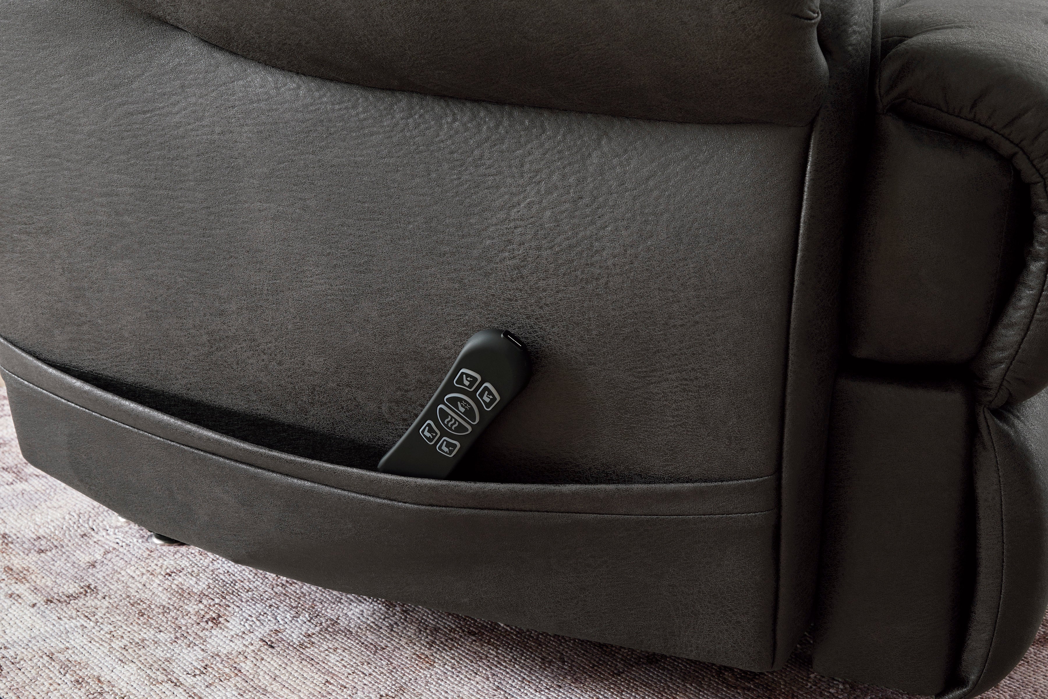 Ashley Granite Power Lift Recliner with Heat and Massage, view 5