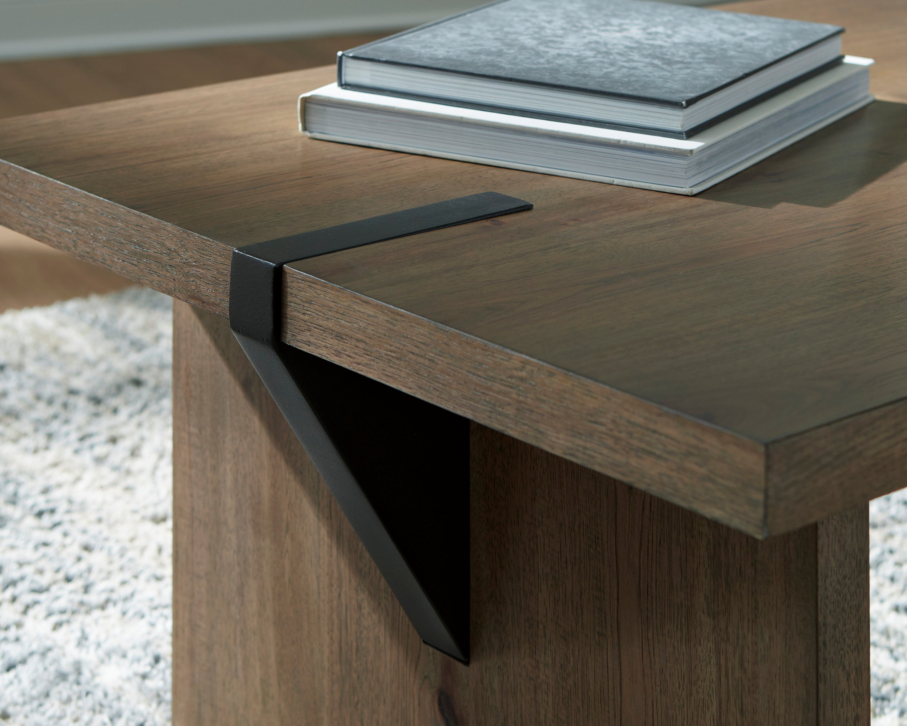 Ashley Rustic Oak Cocktail Table, view 3