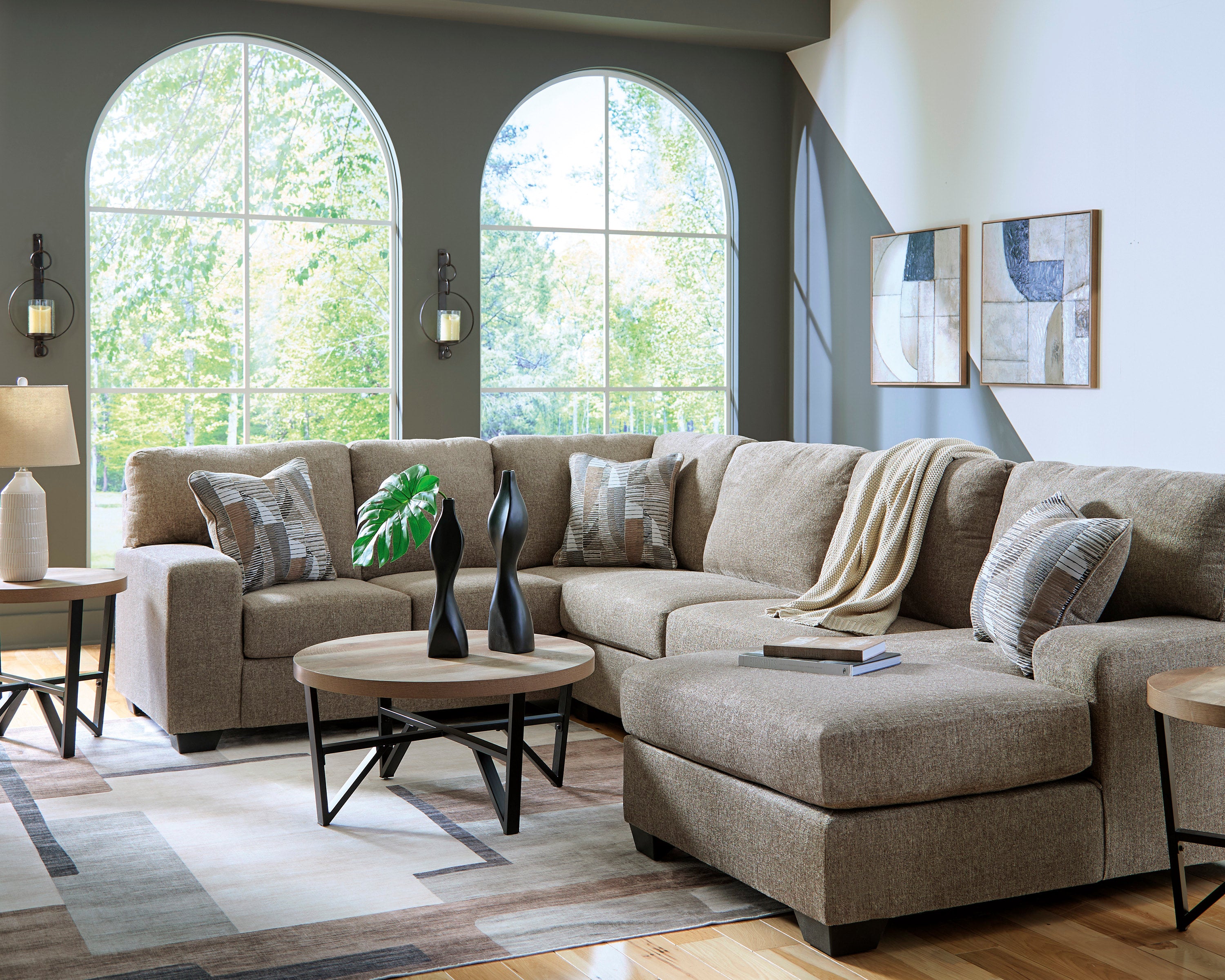 Ashley Hemp 3-Piece Sectional with Full Sleeper, view 2