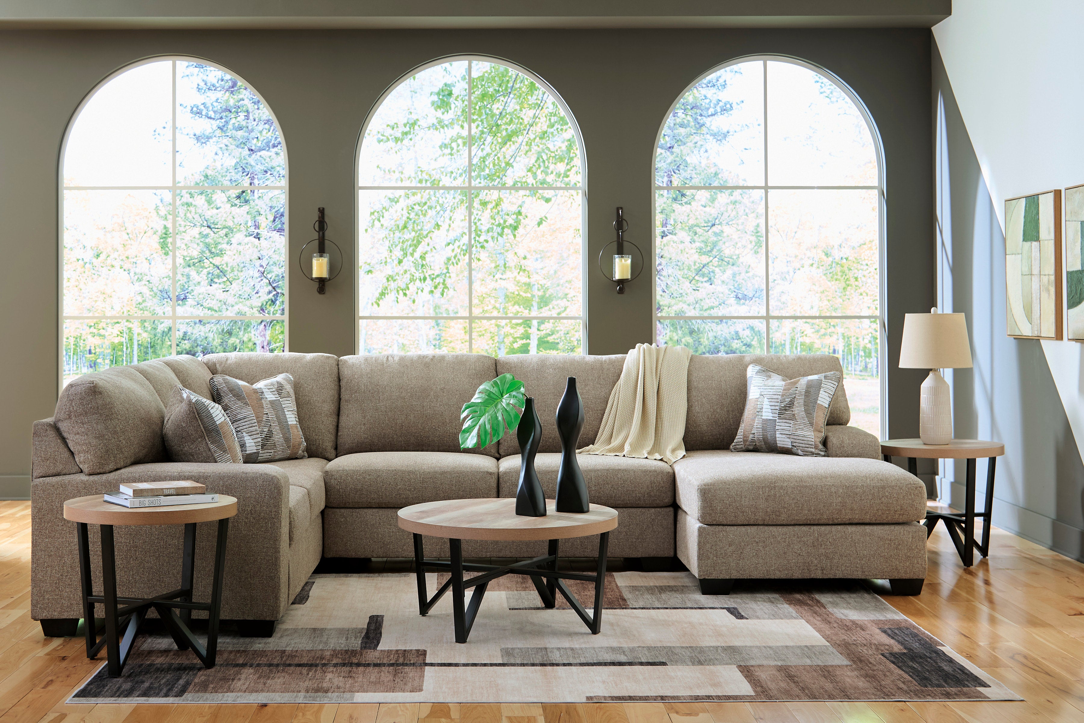 Ashley Hemp 3-Piece Sectional with Full Sleeper, view 3