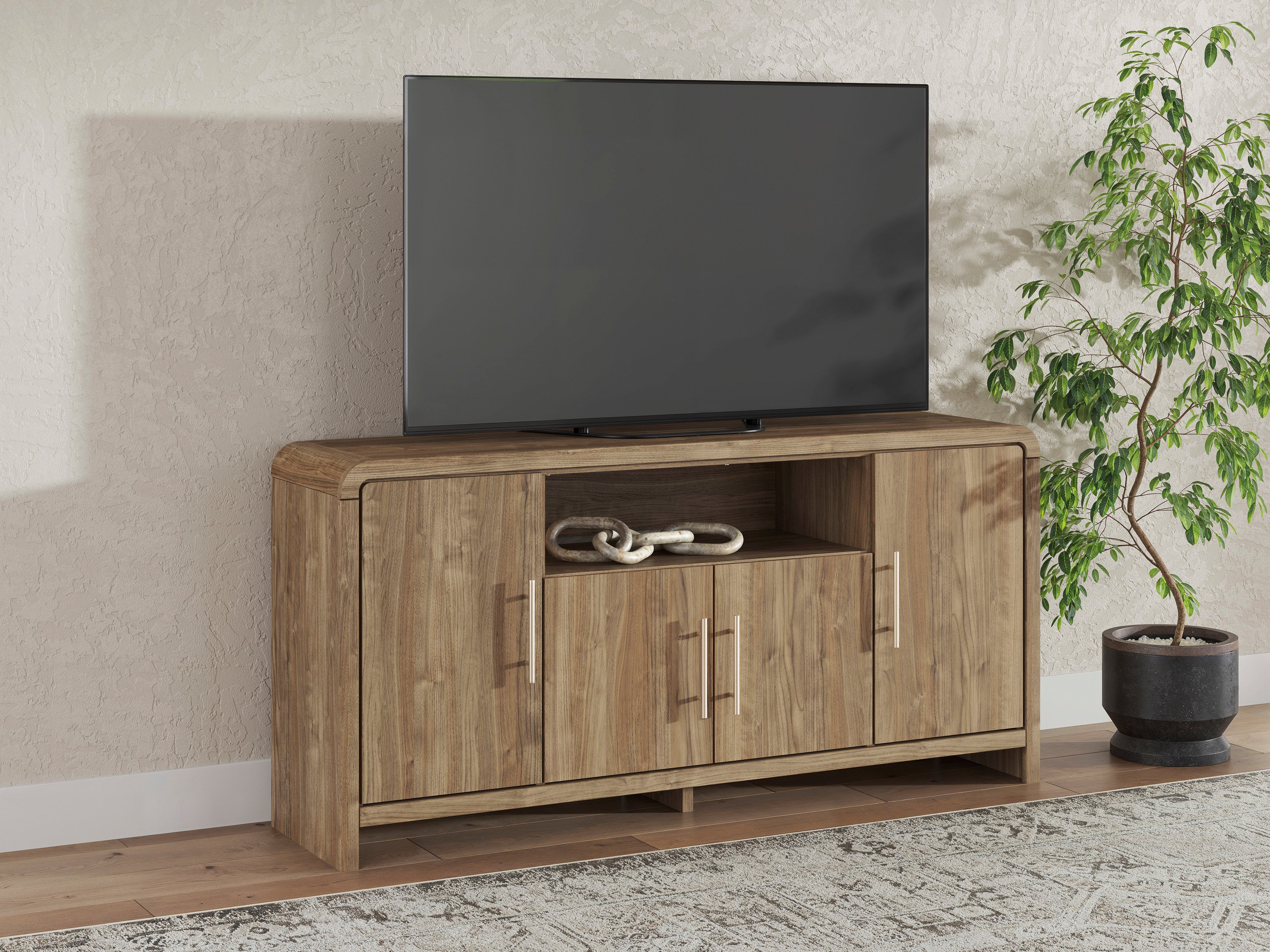 Ashley Brown Walnut-Look 62" TV Stand