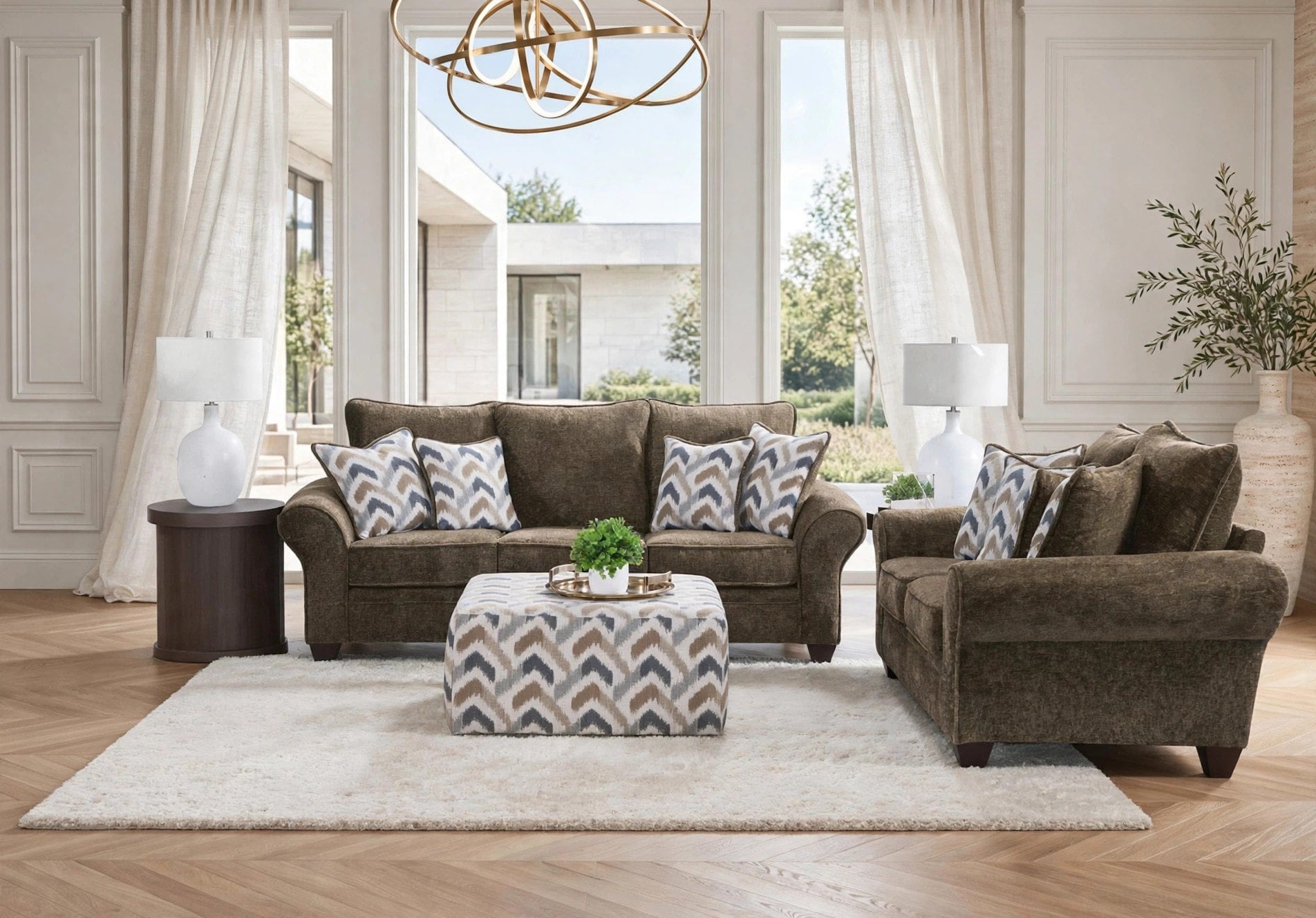 Behold Chocolate Oversized Sofa & Loveseat Set, view 3
