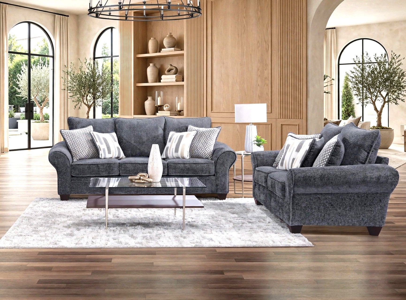 Behold Charcoal Oversized Sofa & Loveseat Set, view 3