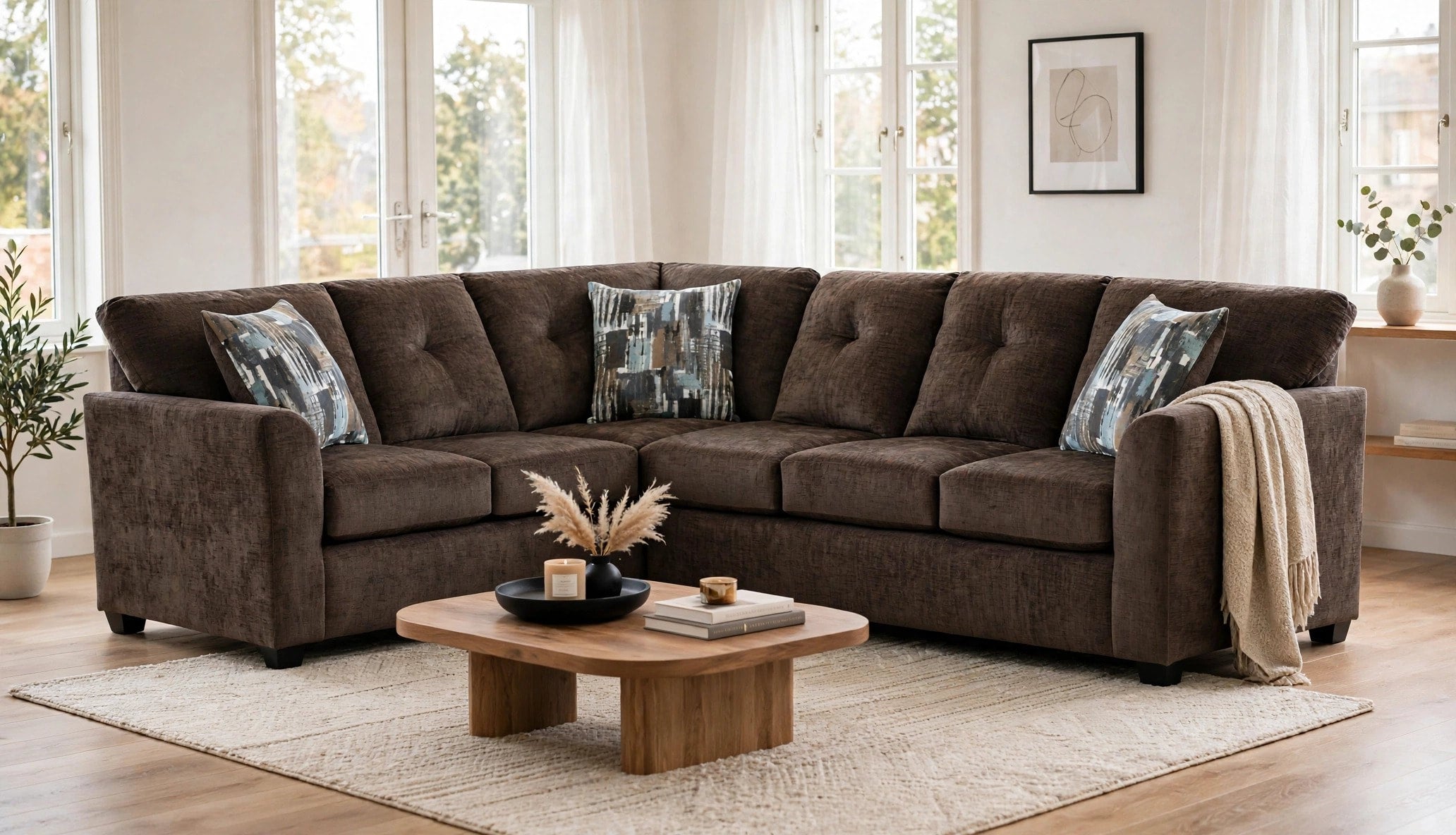 Washington Chocolate Sectional, view 2