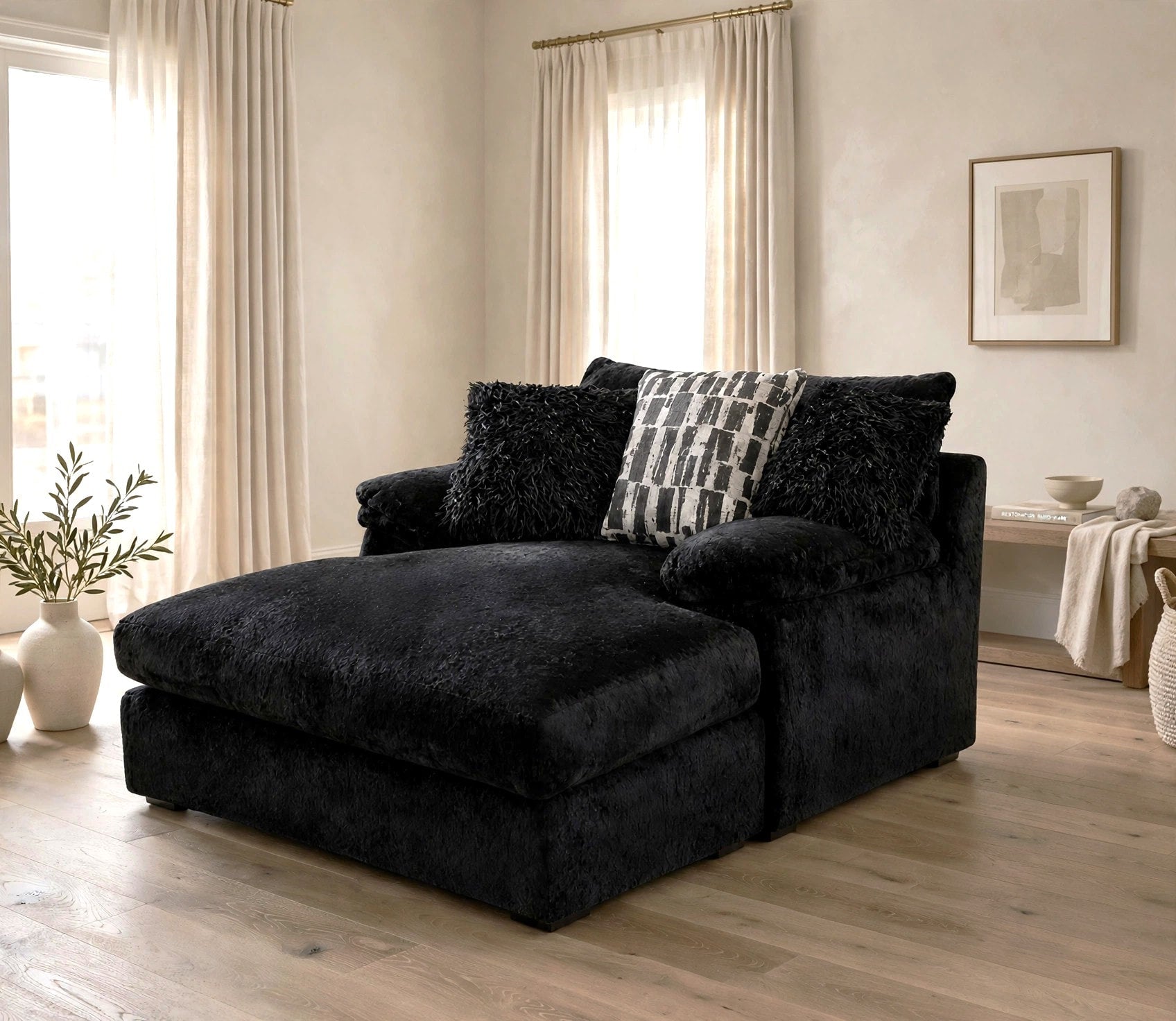 Zig Onyx Reversible Chaise Sectional, view 2