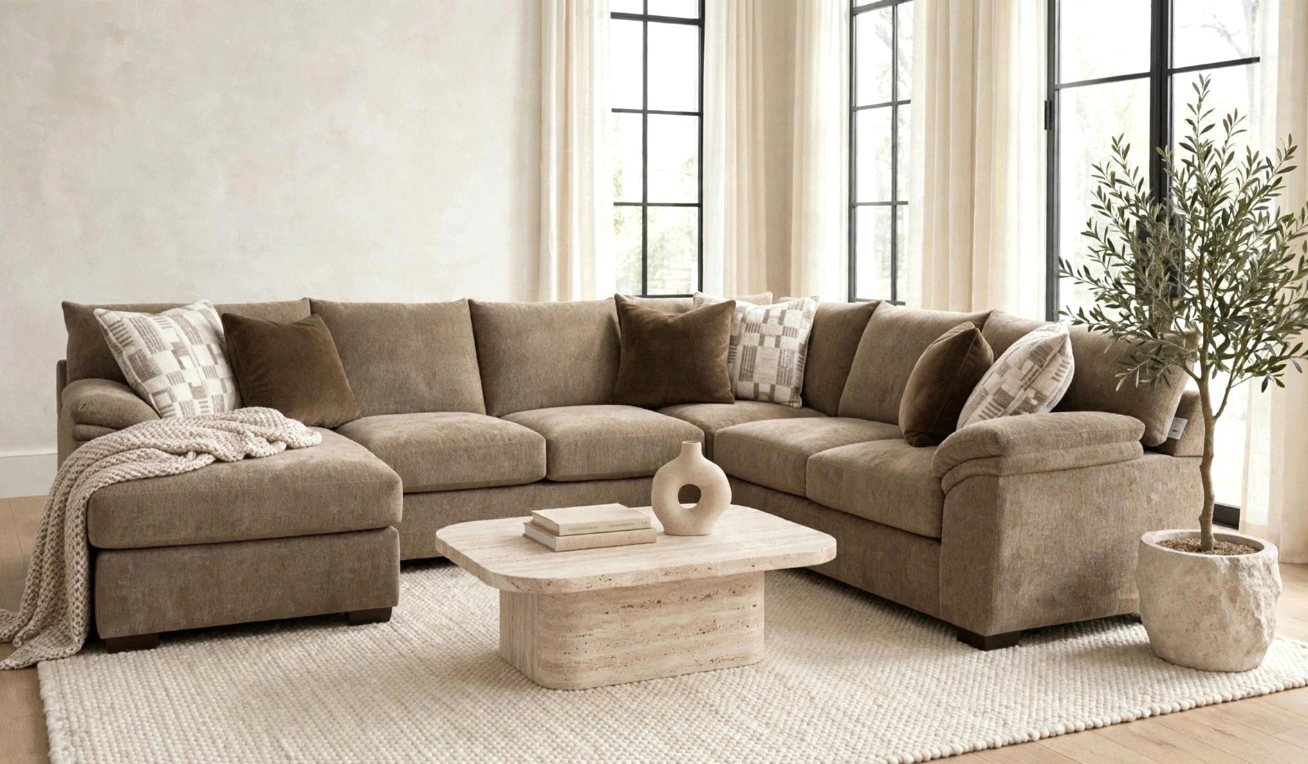 Zig Cafe Reversible Chaise Sectional, view 2
