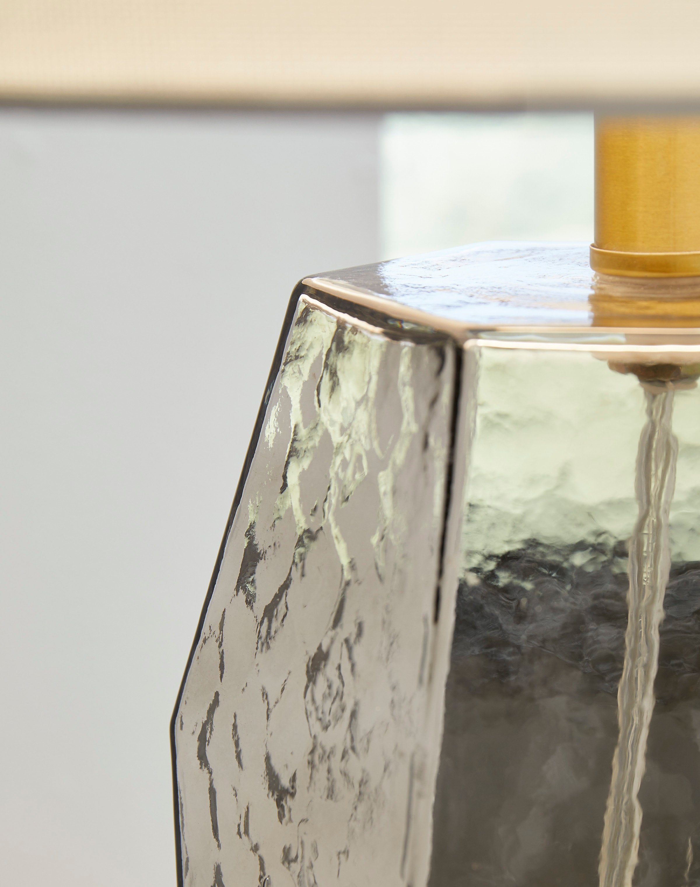 Ashley Gray Glass Table Lamp, view 2