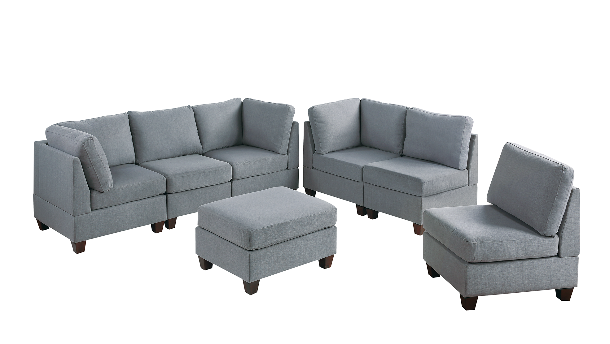 7PC Gray MODULAR SET