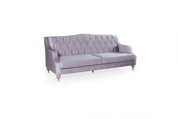 LOTUS COBBLESTONE VELVET SOFA & LOVESEAT