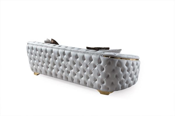 LUPINO IVORY VELVET SOFA & LOVESEAT