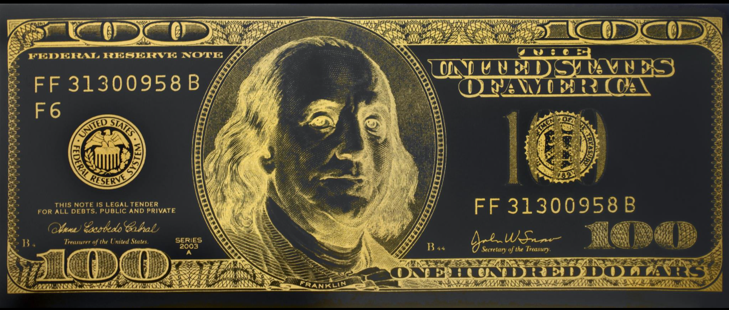$100 Bill Painting 