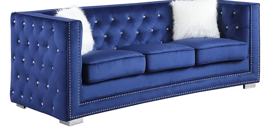 PARIS BLUE SOFA & LOVESEAT