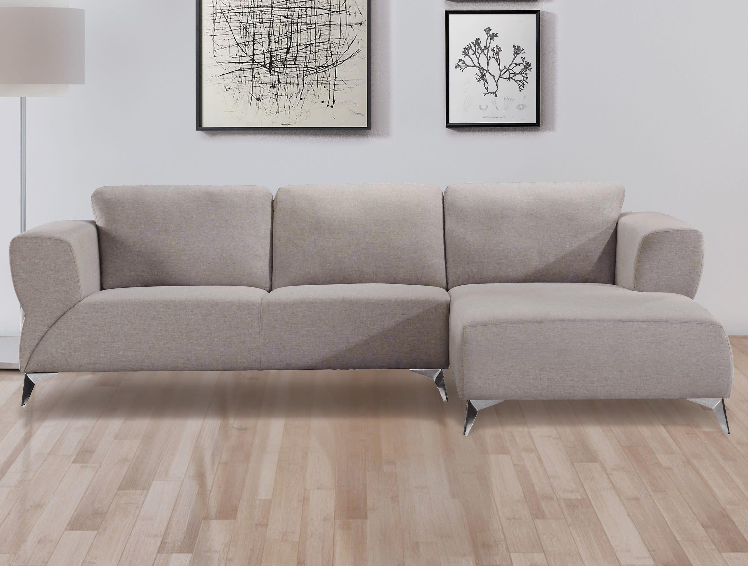 ACME Josiah Sectional Sofa, Sand Fabric (1Set/2Ctn) 55095