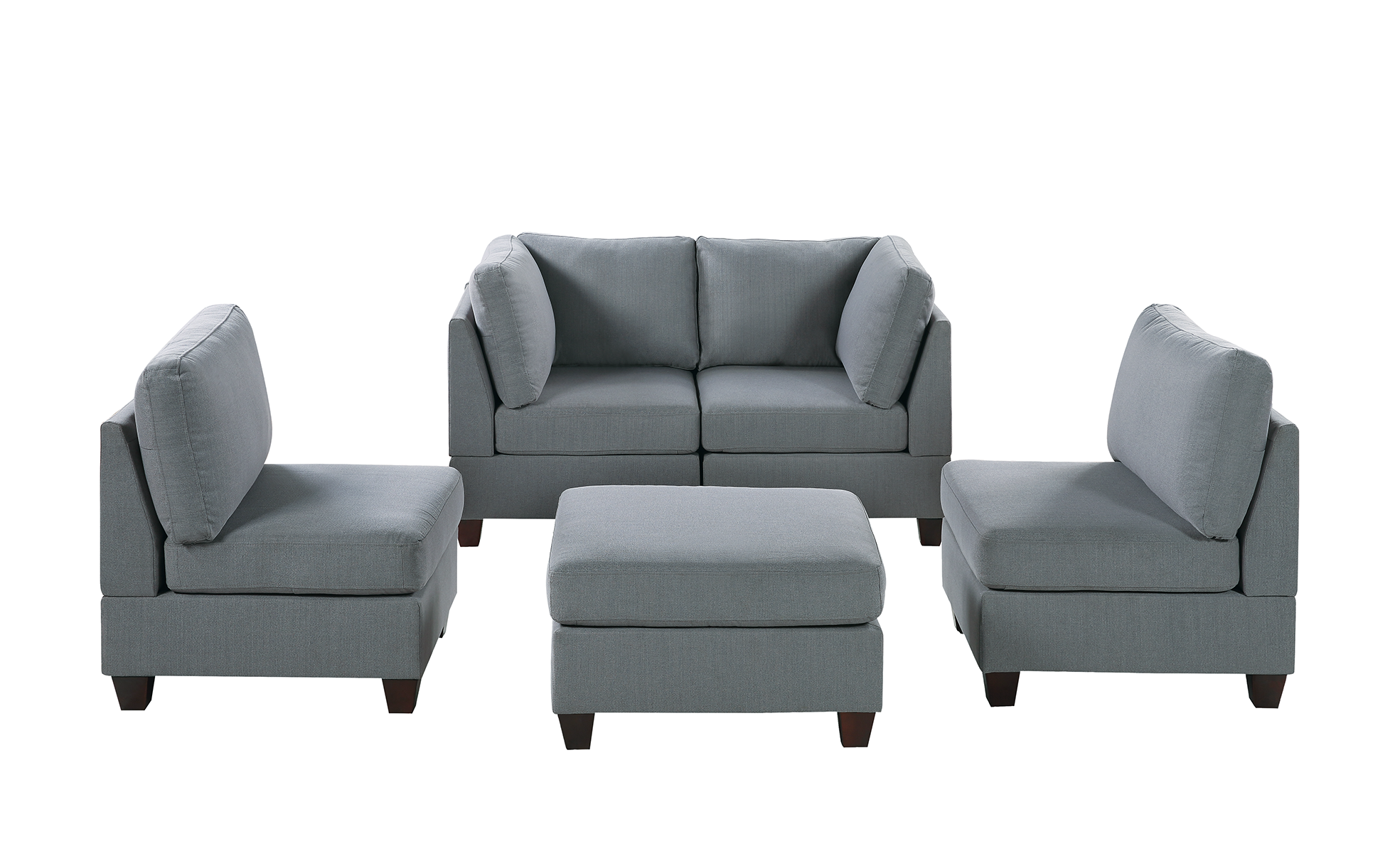 5PC GRAY MODULAR SET