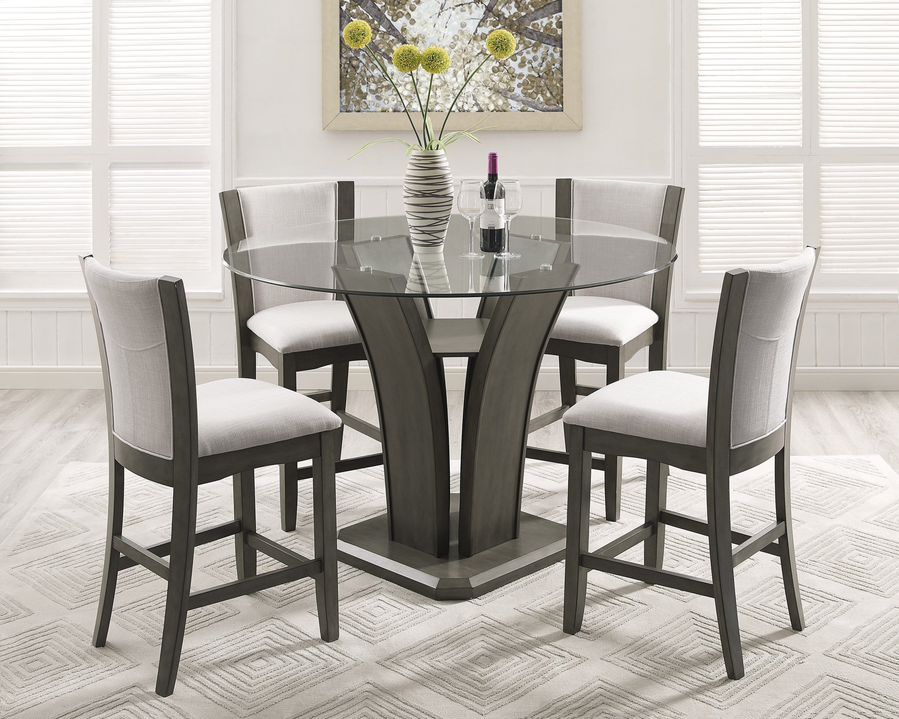 CAMELIA COUNTER HEIGHT DINING GREY BY CROWNMARK AVAILABLE IN HOUSTON, DALLAS, SAN ANTONIO, & AUSTIN  SKU 1710-GY
