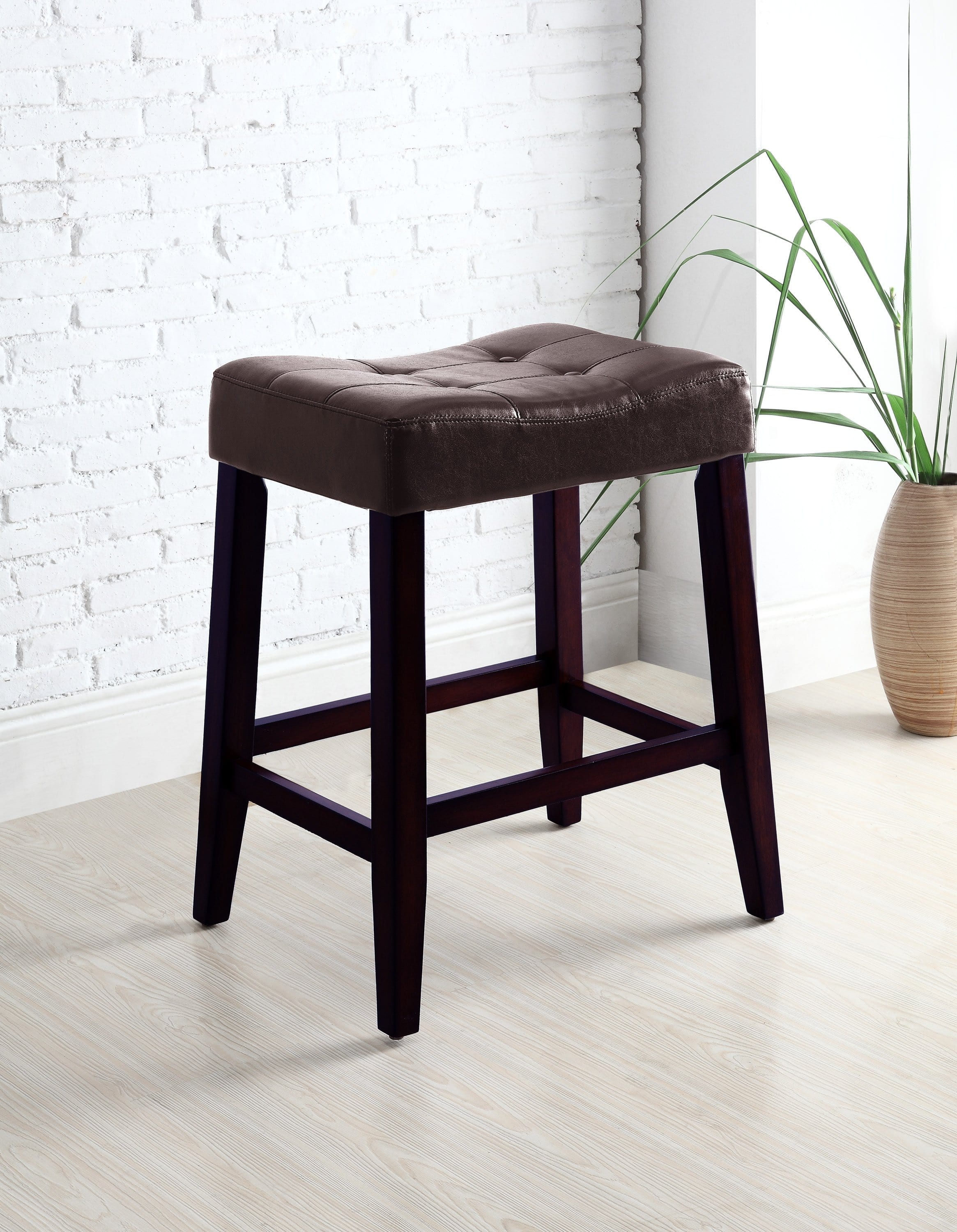 KENT SADDLE CHAIR 24 IN ESPRESSO BY CROWNMARK AVAILABLE IN HOUSTON, DALLAS, SAN ANTONIO, & AUSTIN  SKU 2787-ESP