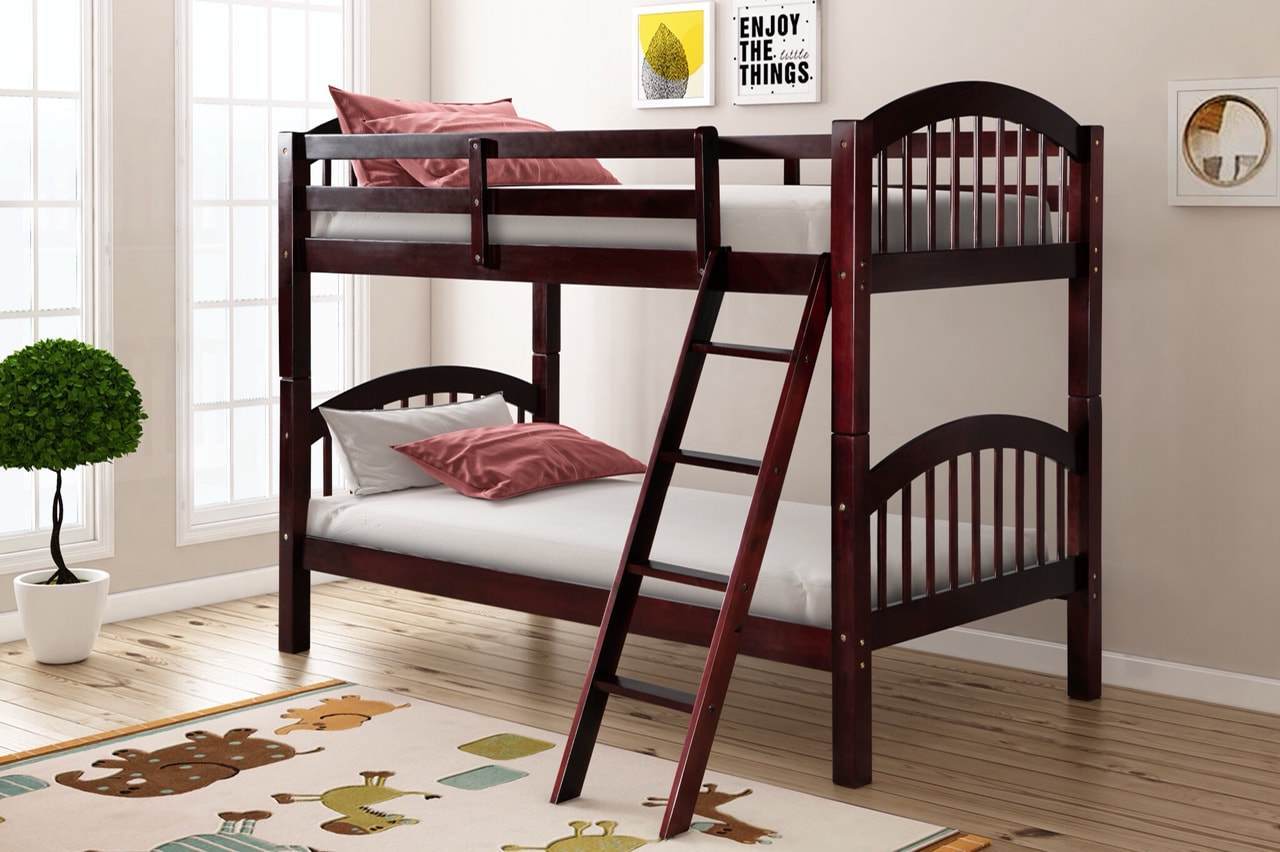 HOUSTON TWIN/TWIN BUNK BED IN ESPRESSO BY HH AVAILABLE IN HOUSTON, DALLAS, SAN ANTONIO, & AUSTIN  SKU HH10/ESP
