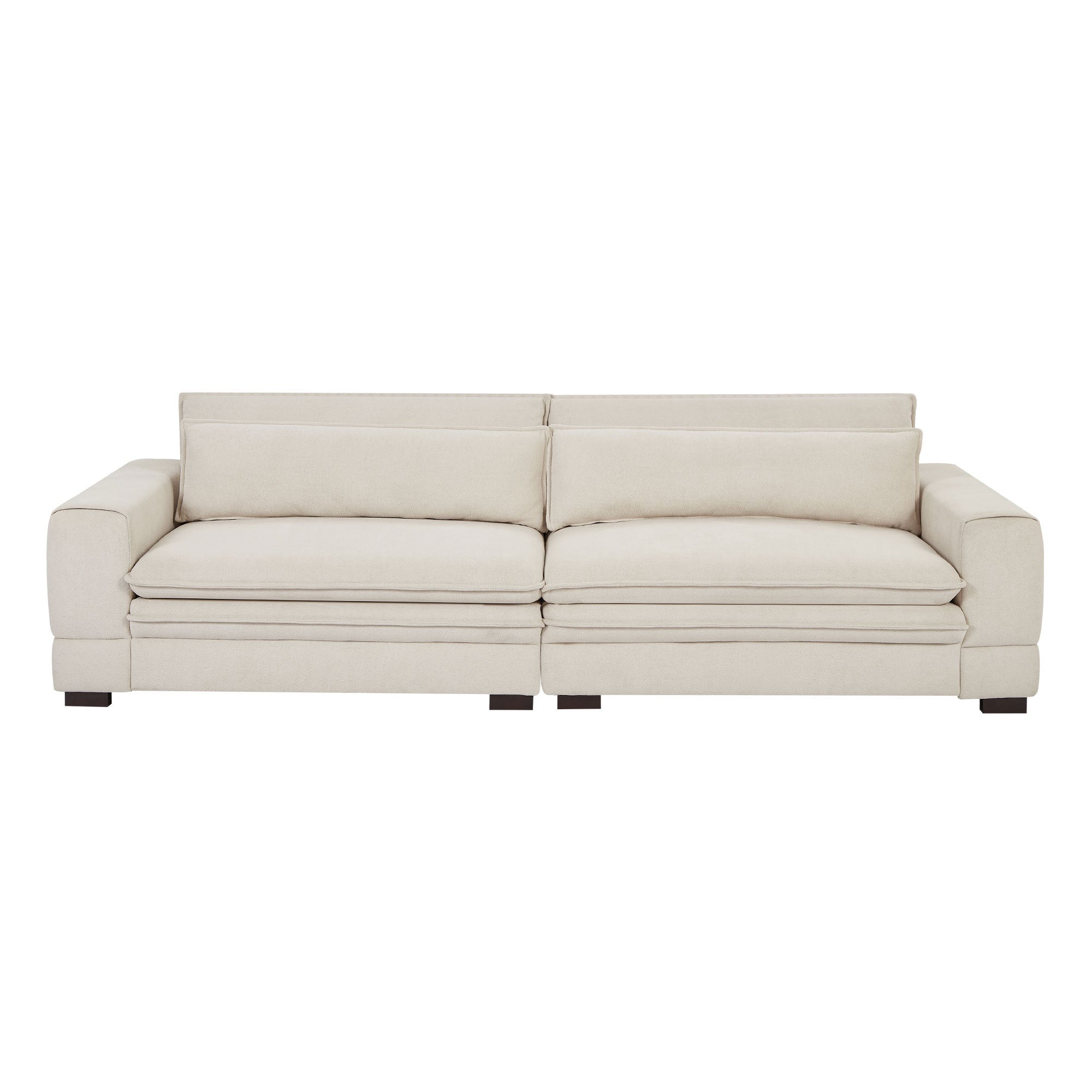Beige Mid-Century Sofa